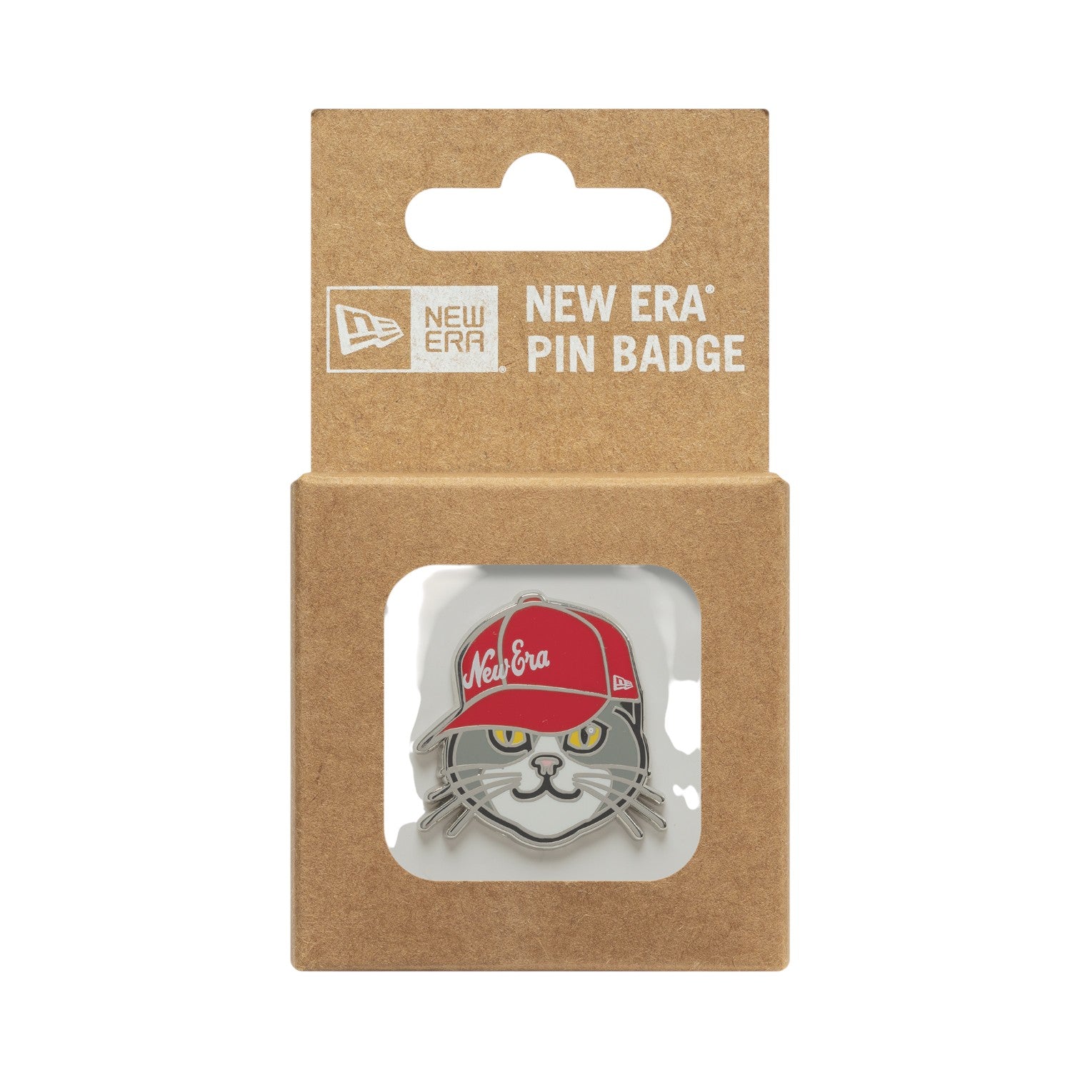 Pin Badge Cat NE Red