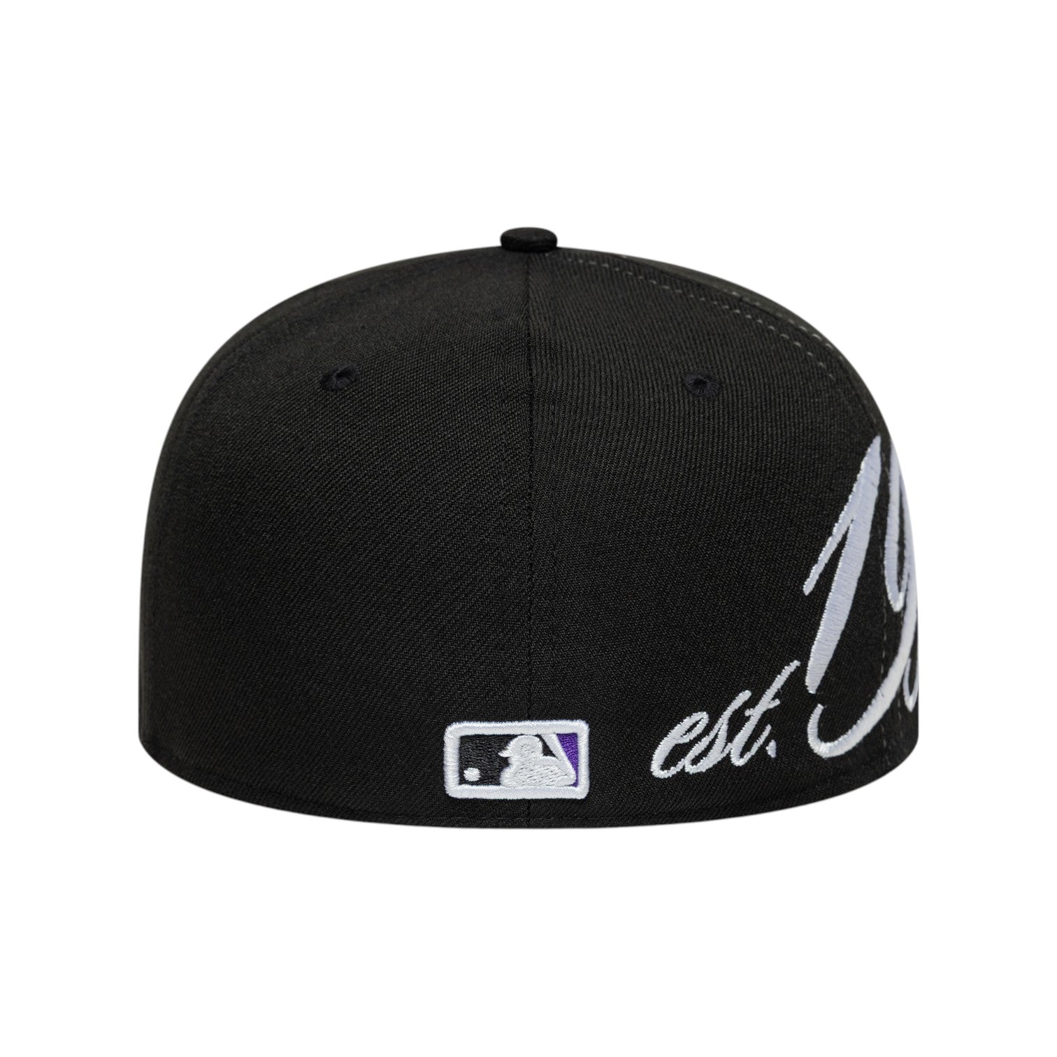59FIFITY Fitted Low Profile Colorado Rockies MLB Est Script Black