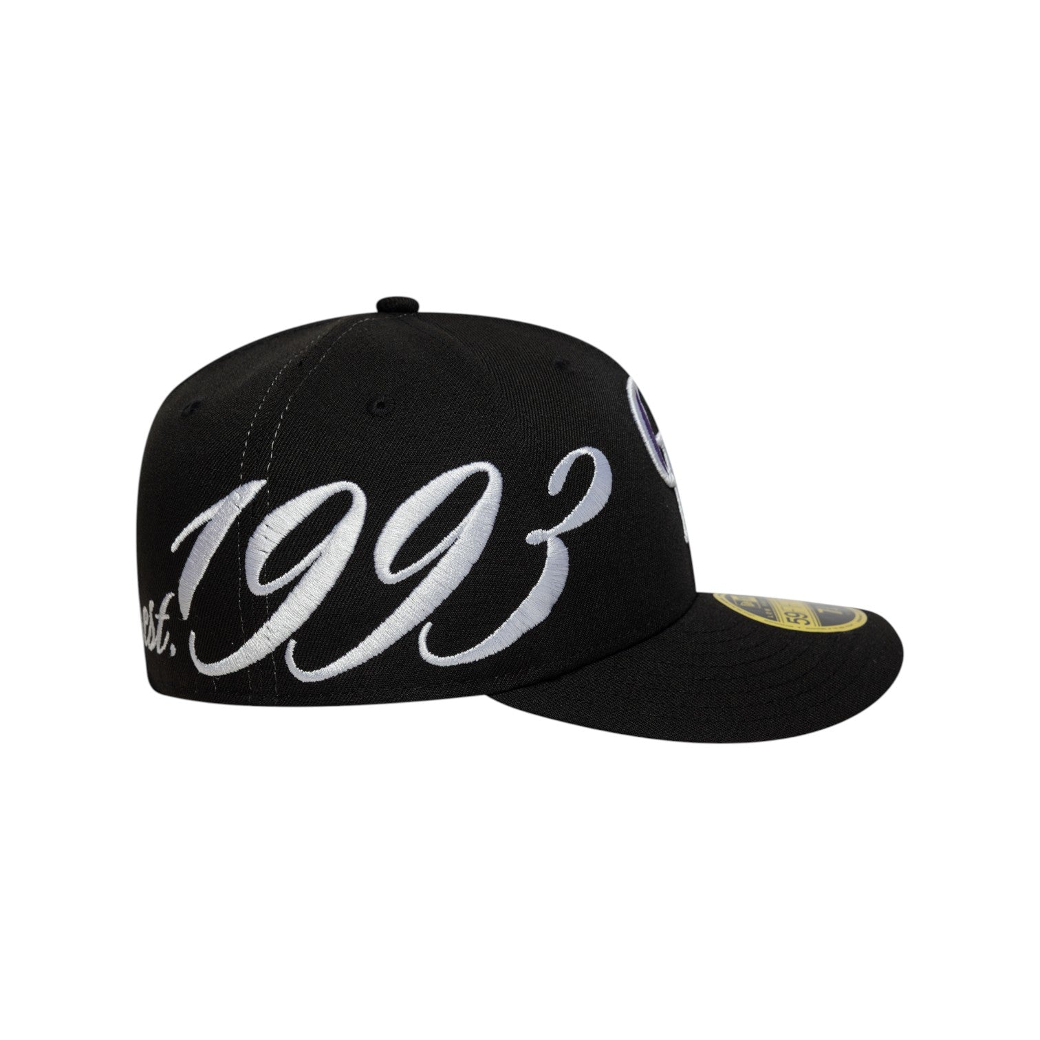 59FIFITY Fitted Low Profile Colorado Rockies MLB Est Script Black