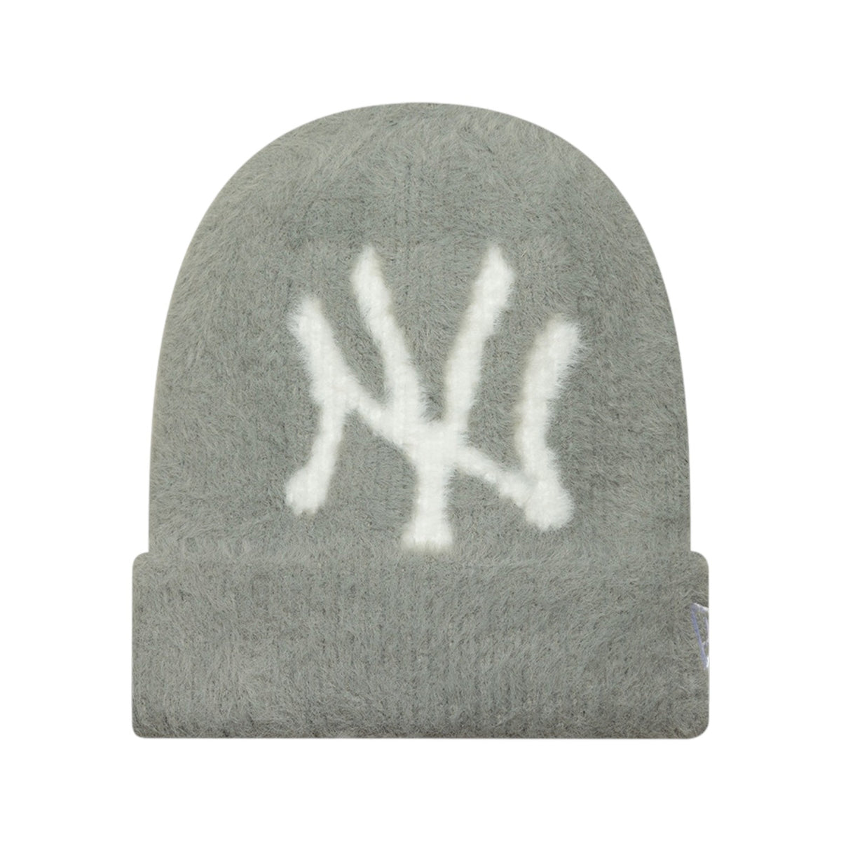 Beanie New York Yankees MLB Fluffy Mohair Grey