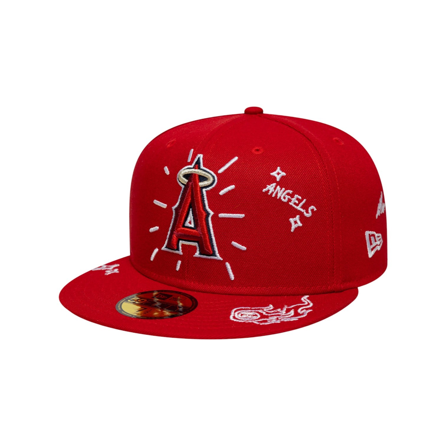 59FIFTY LA Angels Scribble MLB Red