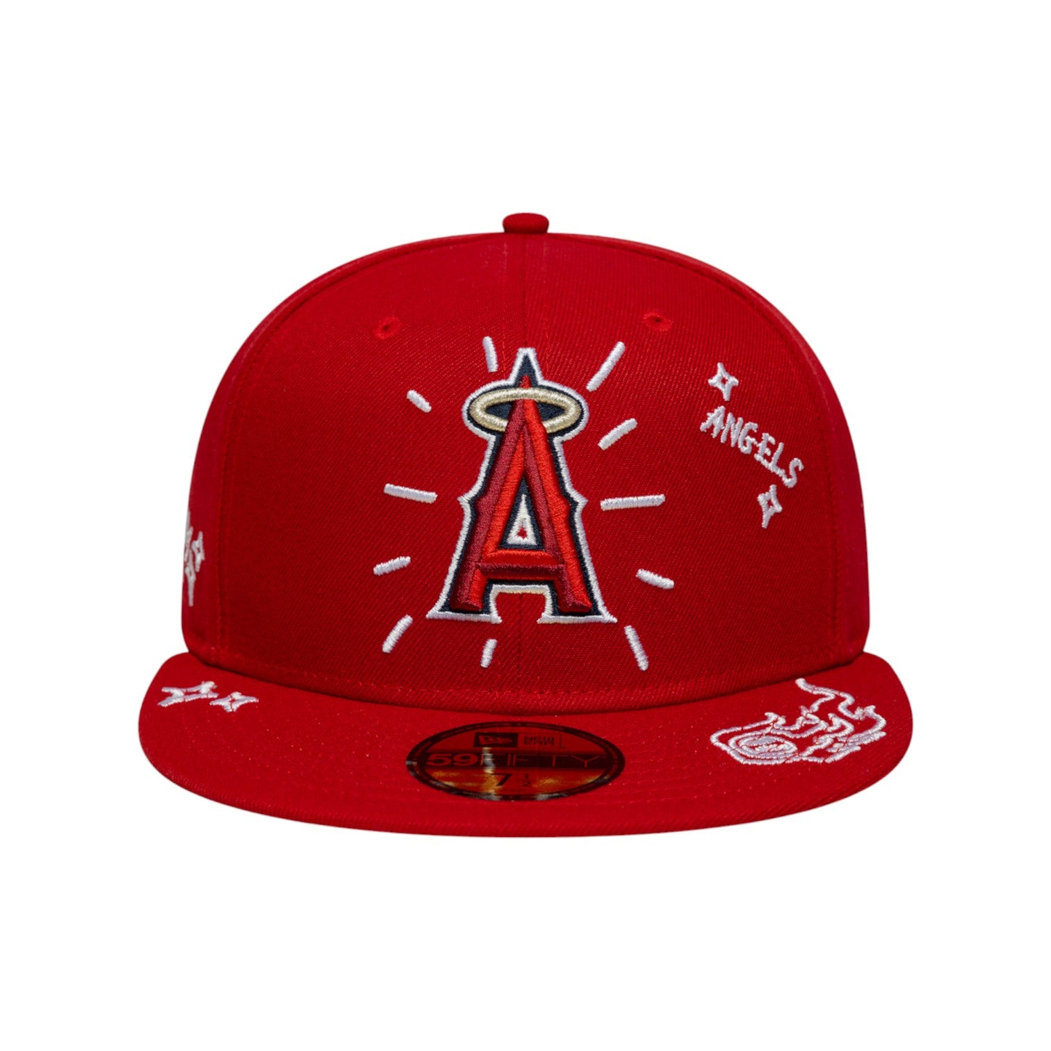 59FIFTY LA Angels Scribble MLB Red