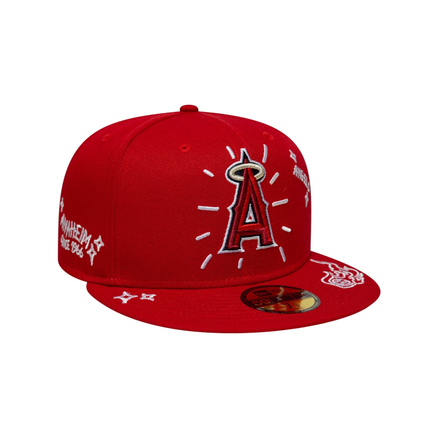 59FIFTY LA Angels Scribble MLB Red