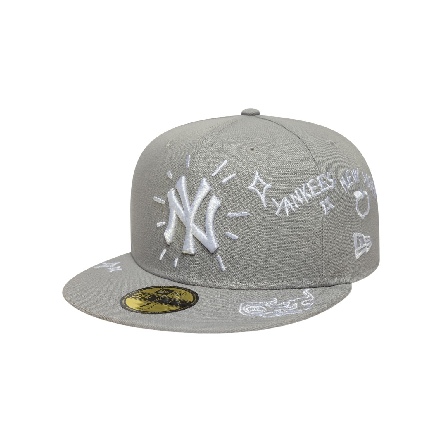 59FIFTY New York Yankees MLB Scribble Grey
