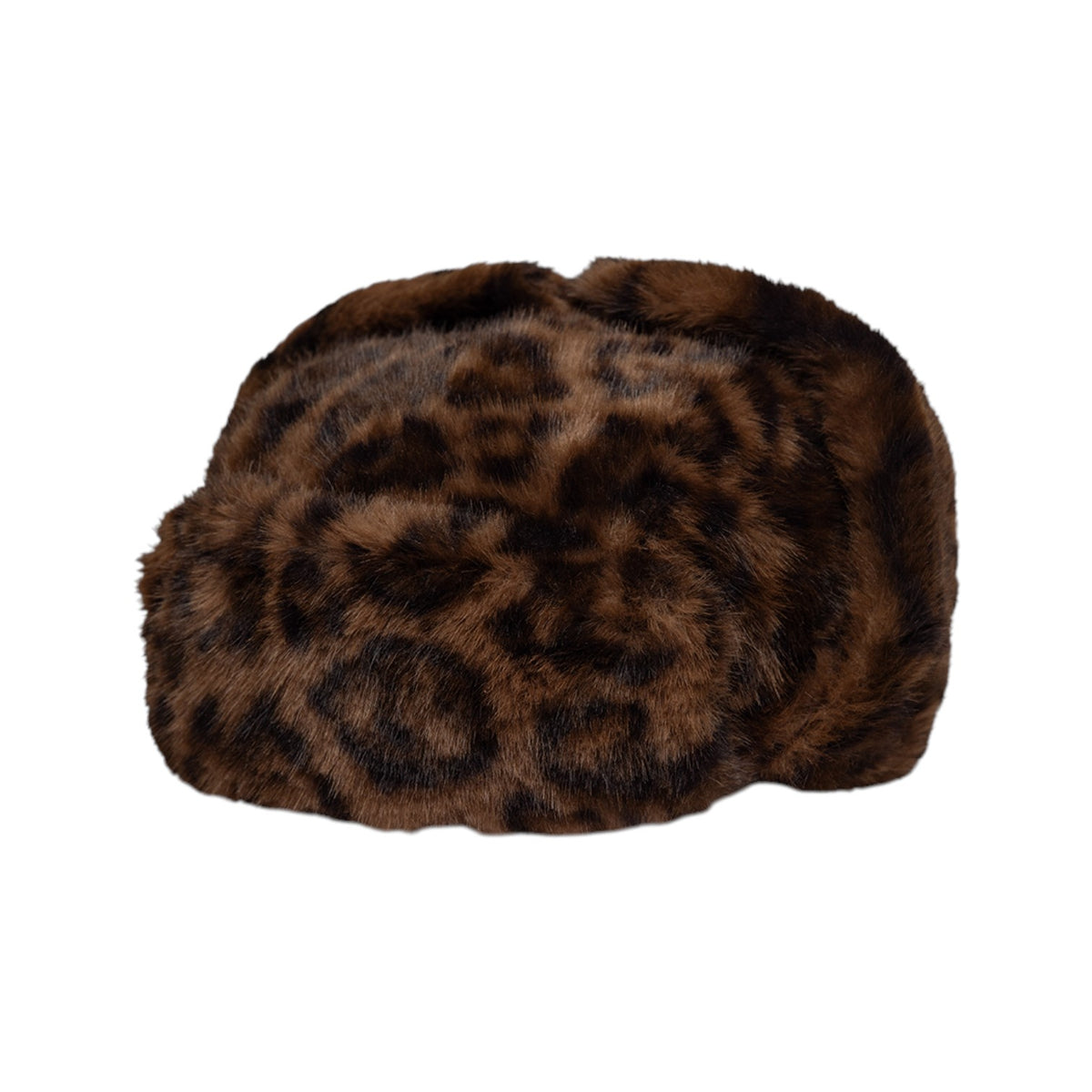 Trapper Faux Fur Leopard Brown