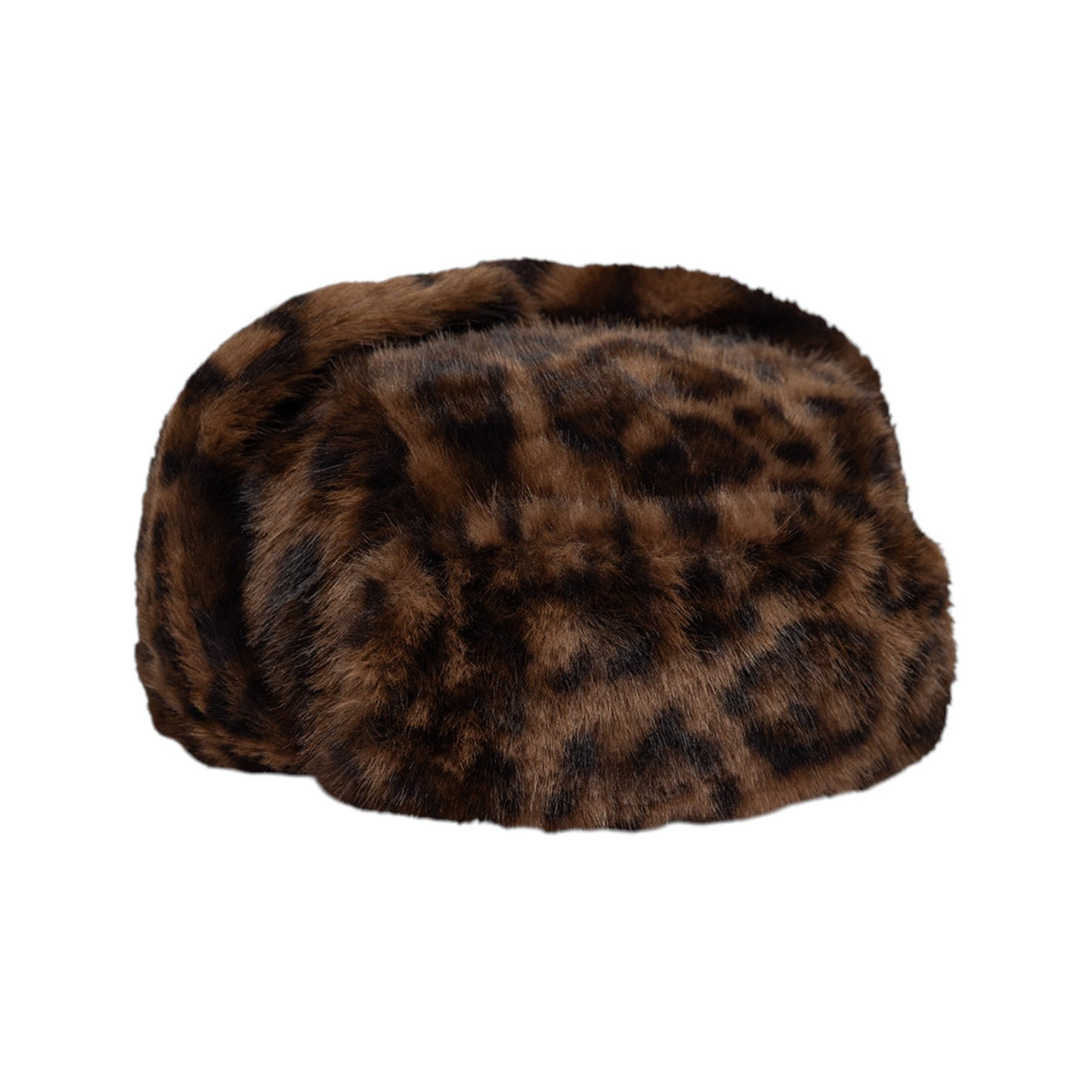 Trapper Faux Fur Leopard Brown