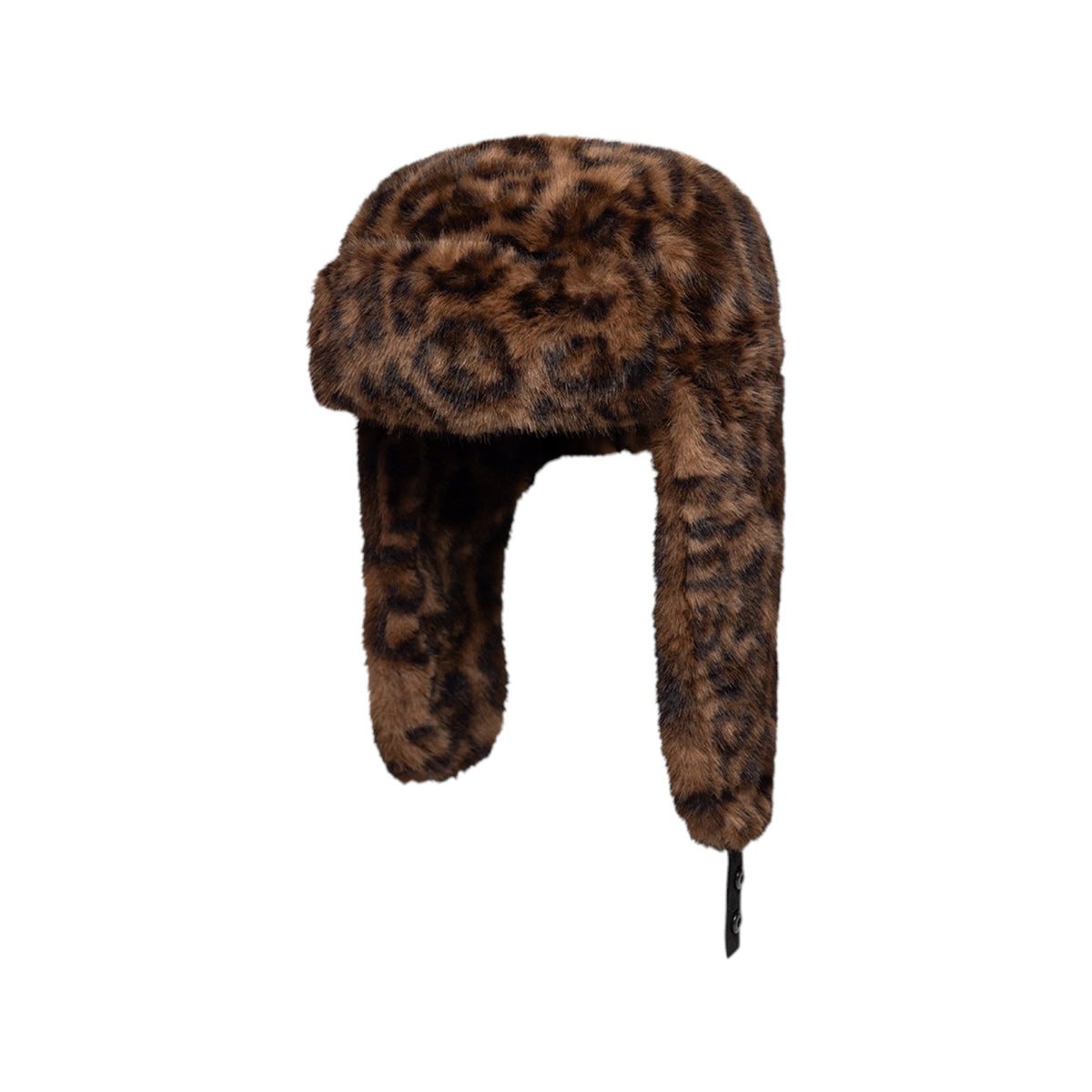 Trapper Faux Fur Leopard Brown