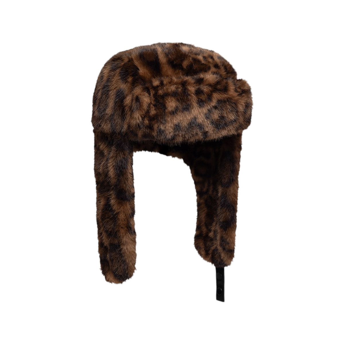 Trapper Faux Fur Leopard Brown