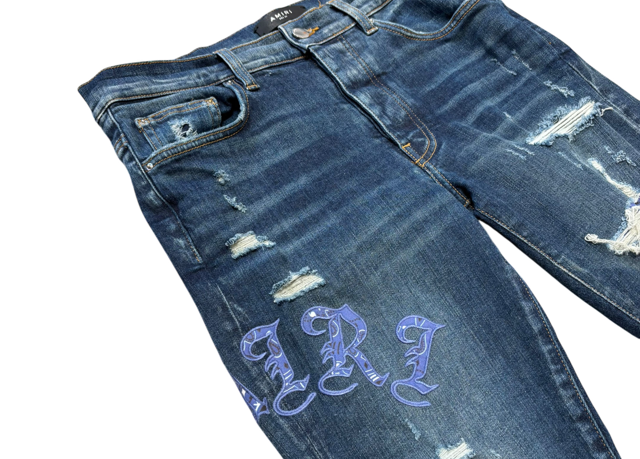 Amiri Denim Bandana Purple COND 9/10