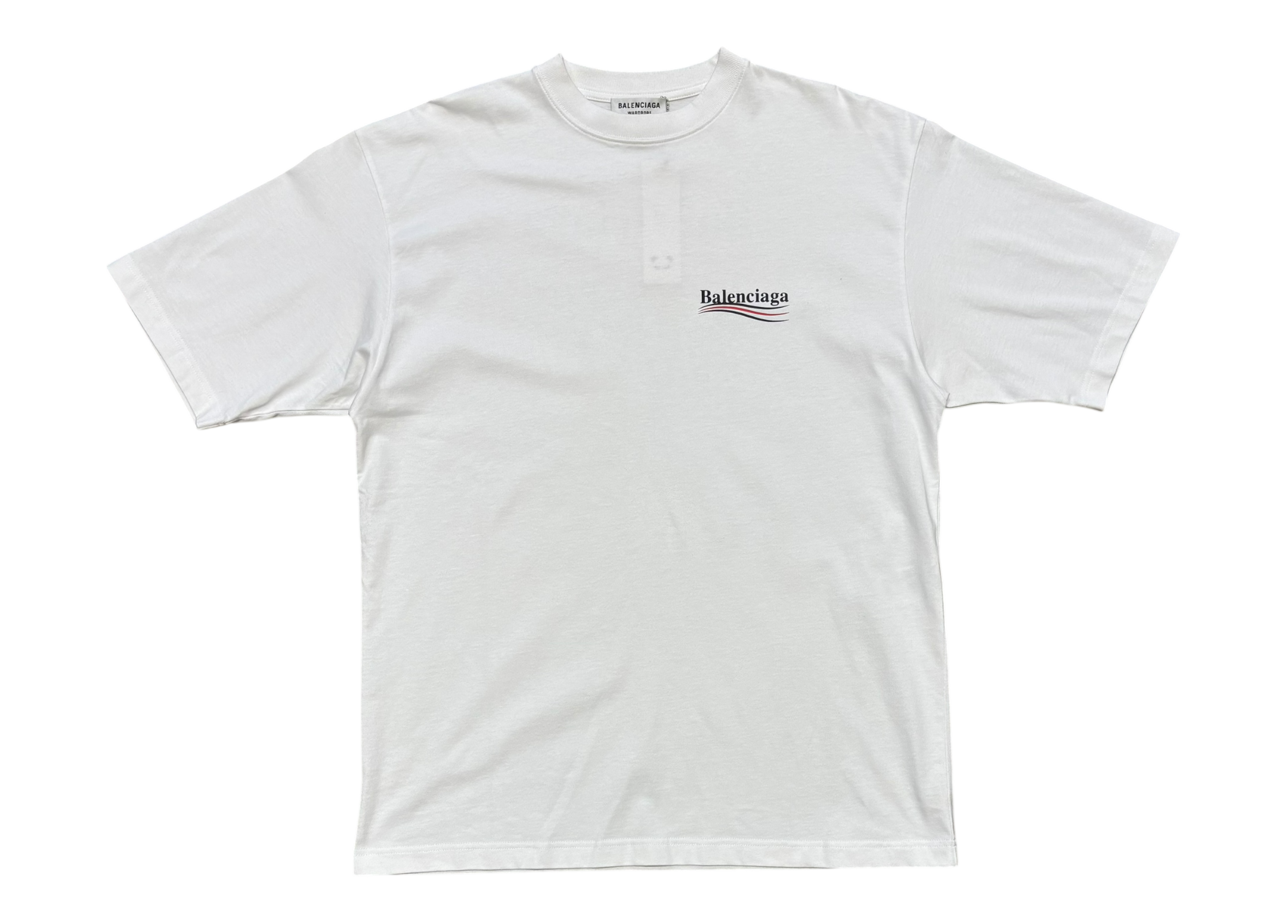 Balenciaga T-shirt Waves Logo White COND 9.5/10
