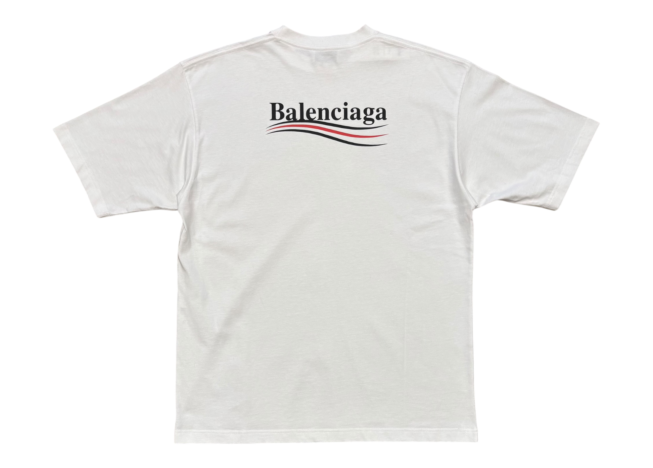 Balenciaga T-shirt Waves Logo White COND 9.5/10