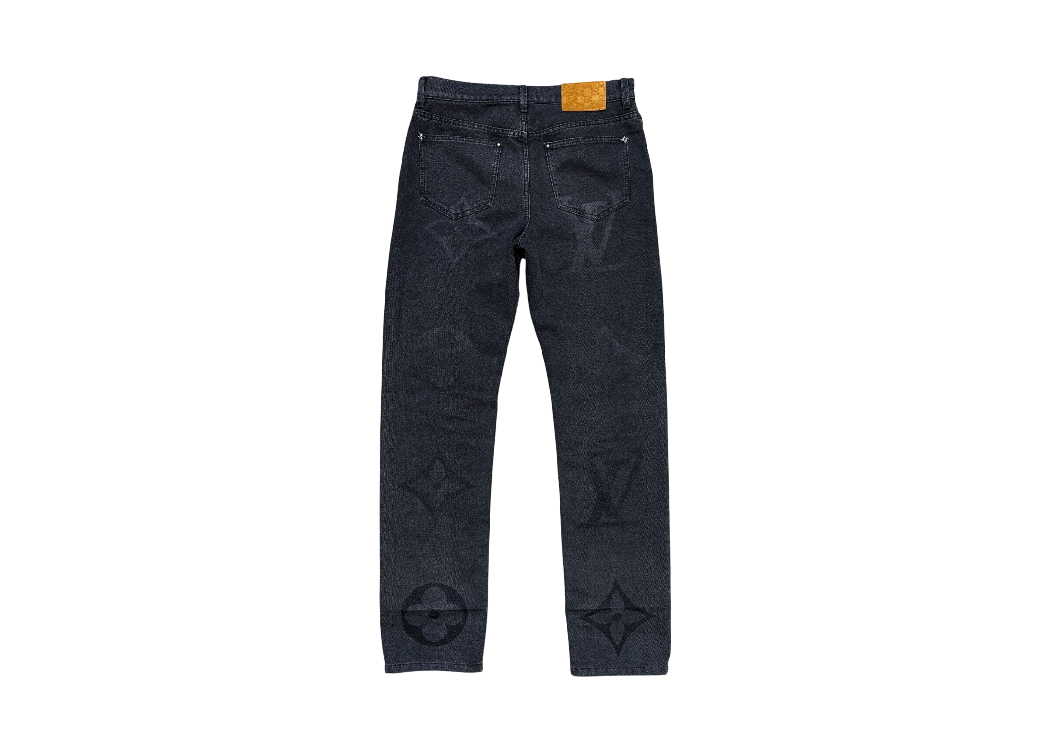 Louis Vuitton Denim Jeans Monogram Black COND 9.5/10