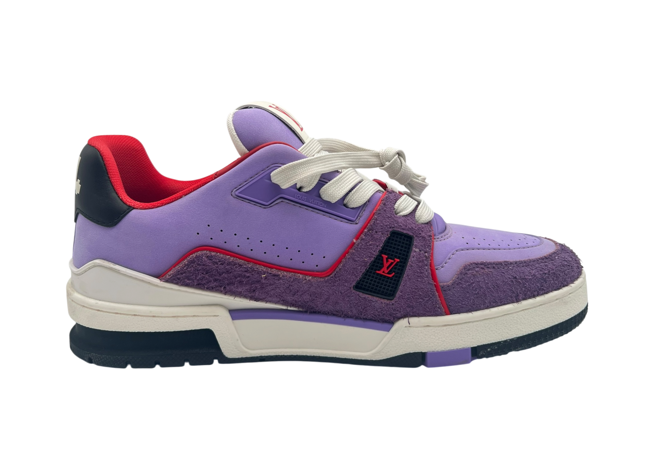 Louis Vuitton Trainer Purple Red COND 9.8/10 (OG ALL)
