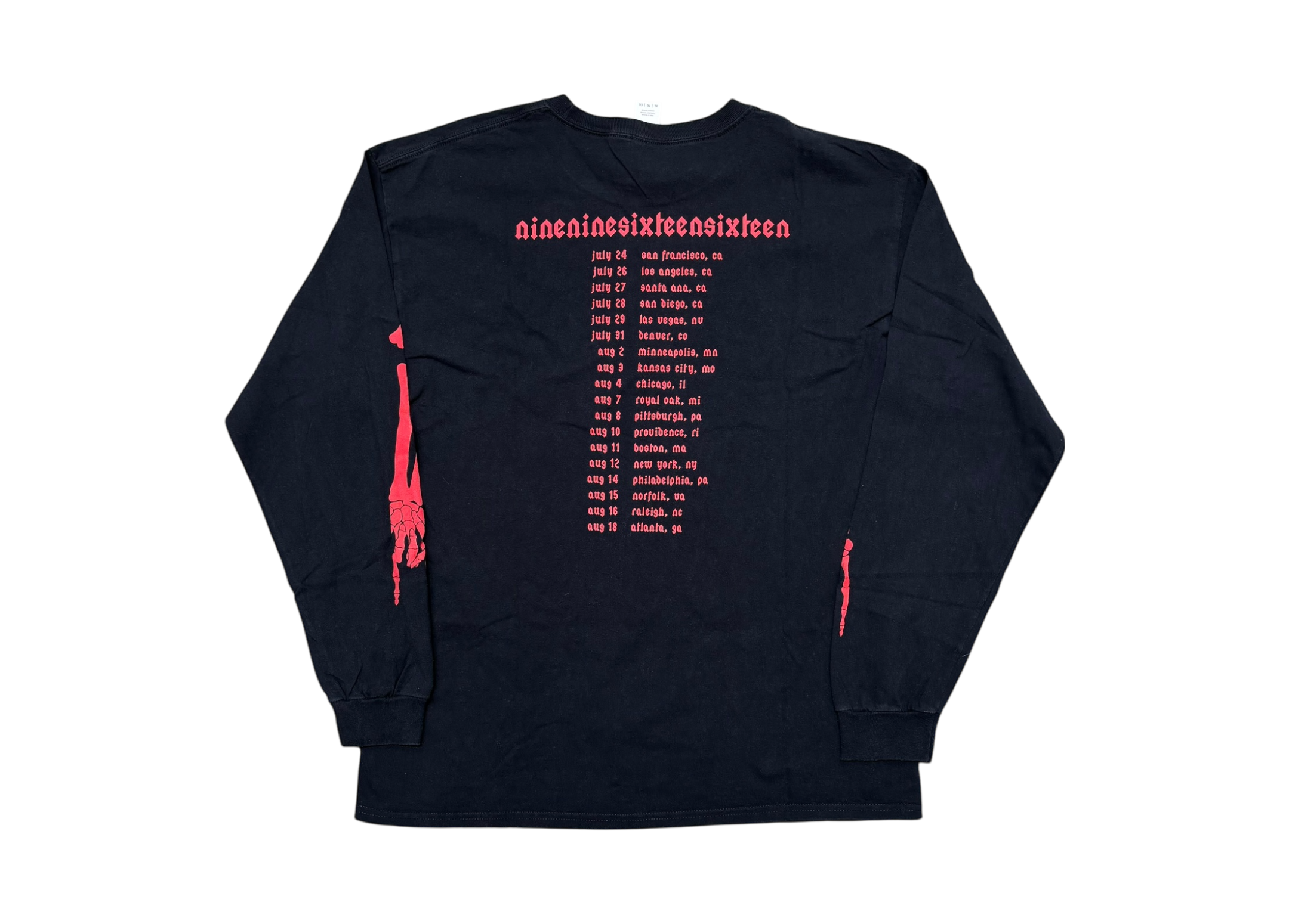 Playboy Carti Longsleeve Die Lit Tour Ribcage COND 8/10