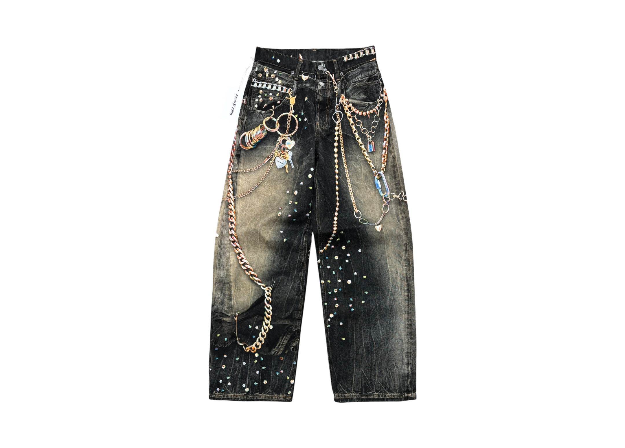 Acne Studios Denim Jeans Trompe l'Oeil Biker CNY COND NEW