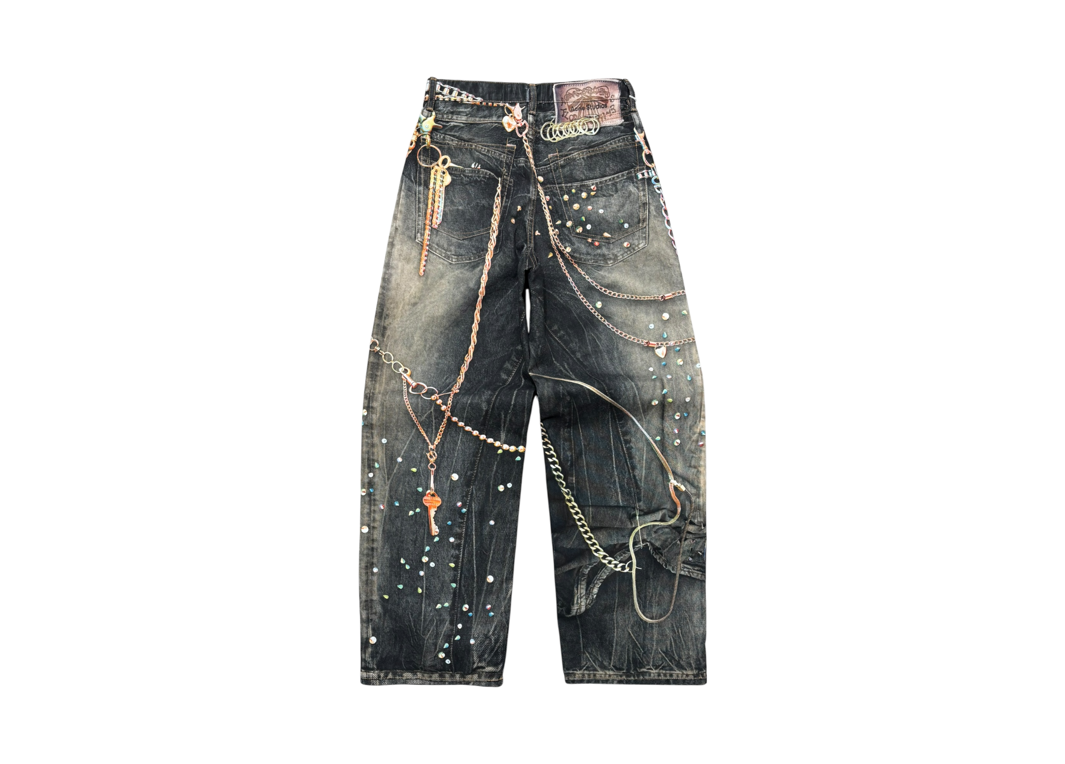 Acne Studios Denim Jeans Trompe l'Oeil Biker CNY COND NEW