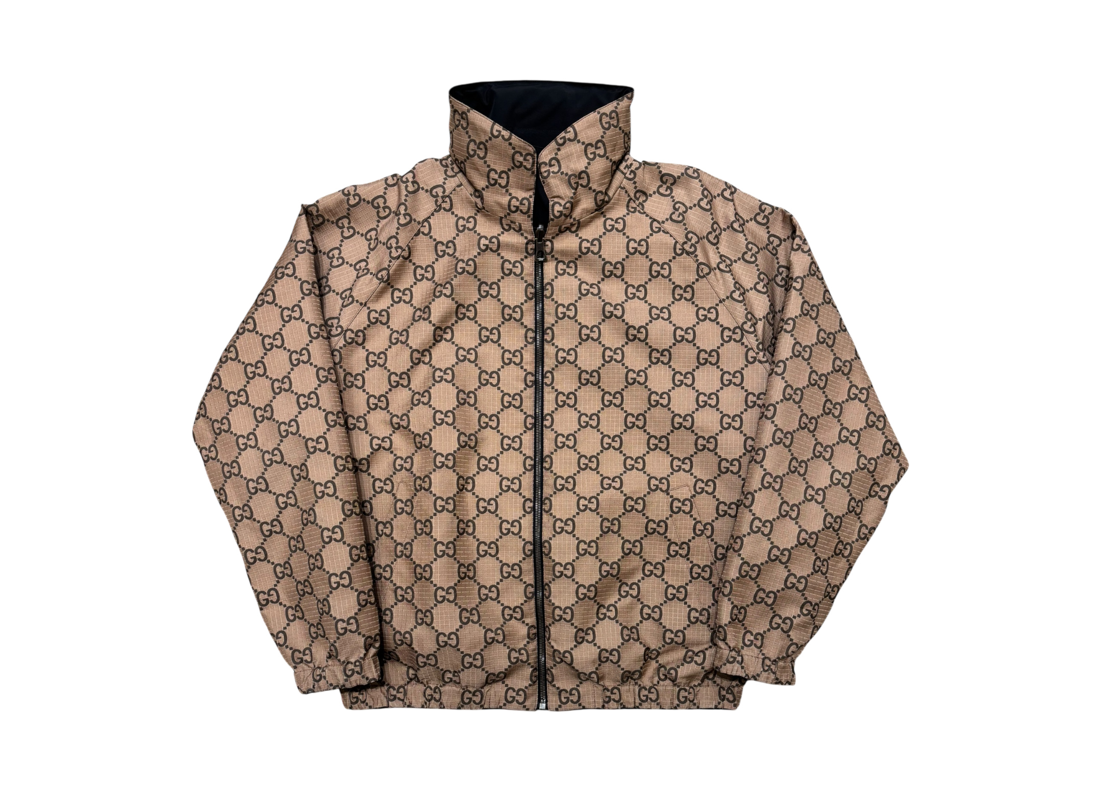Gucci Jacket Ripstop Reversible Black Monogram COND 9.5/10