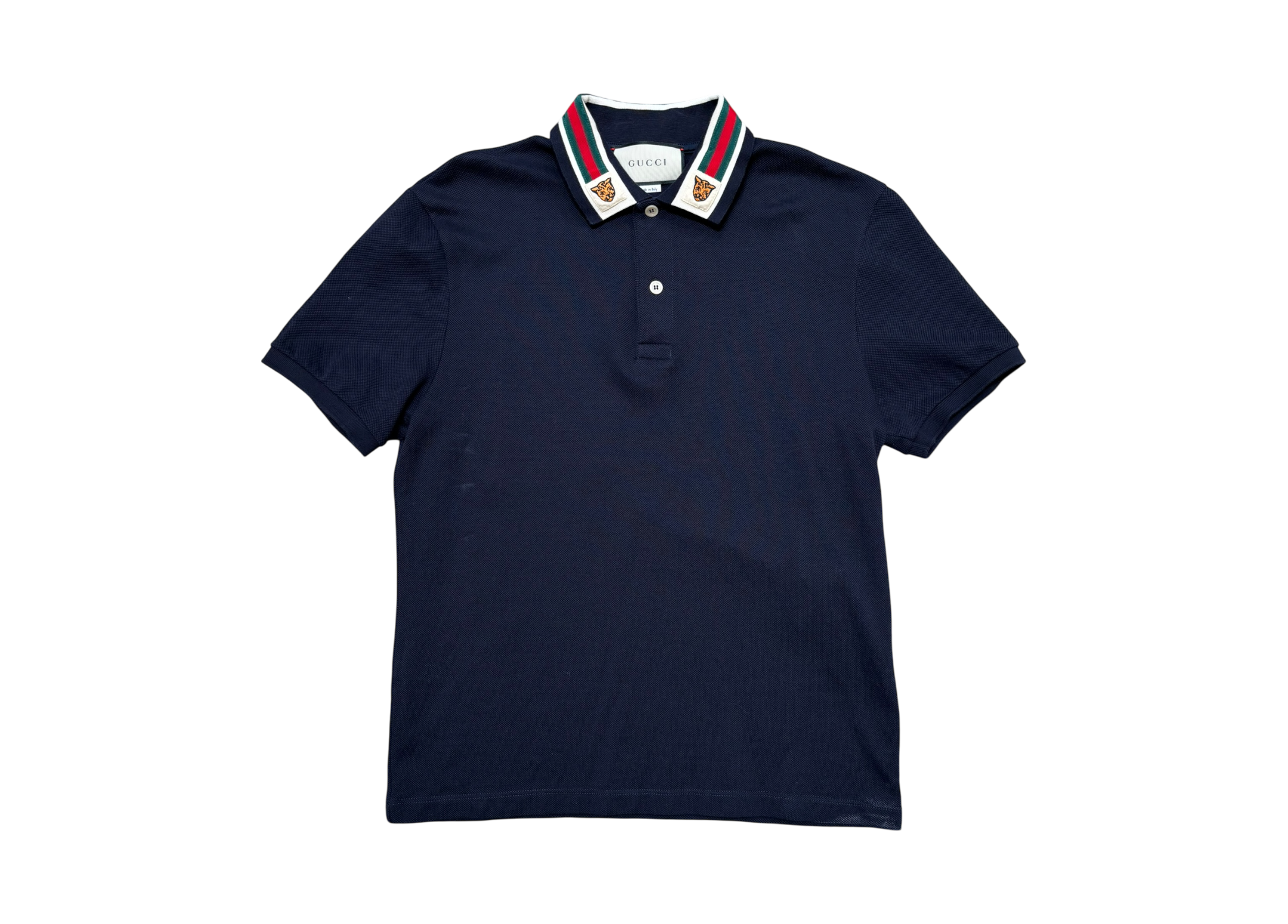 Gucci Polo Tiger Navy COND 9/10