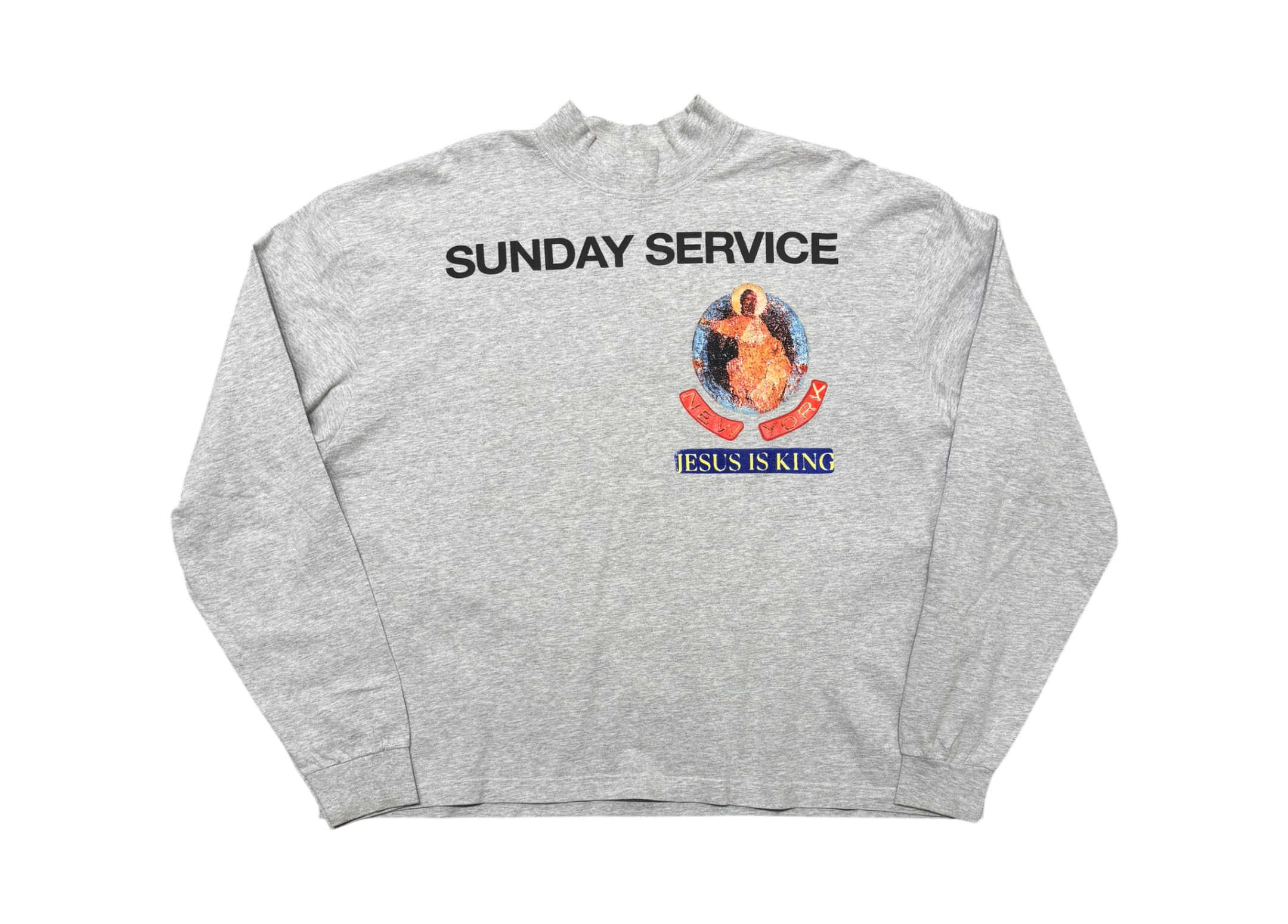 Yeezy Longsleeve Jesus Is King Grey COND 9/10