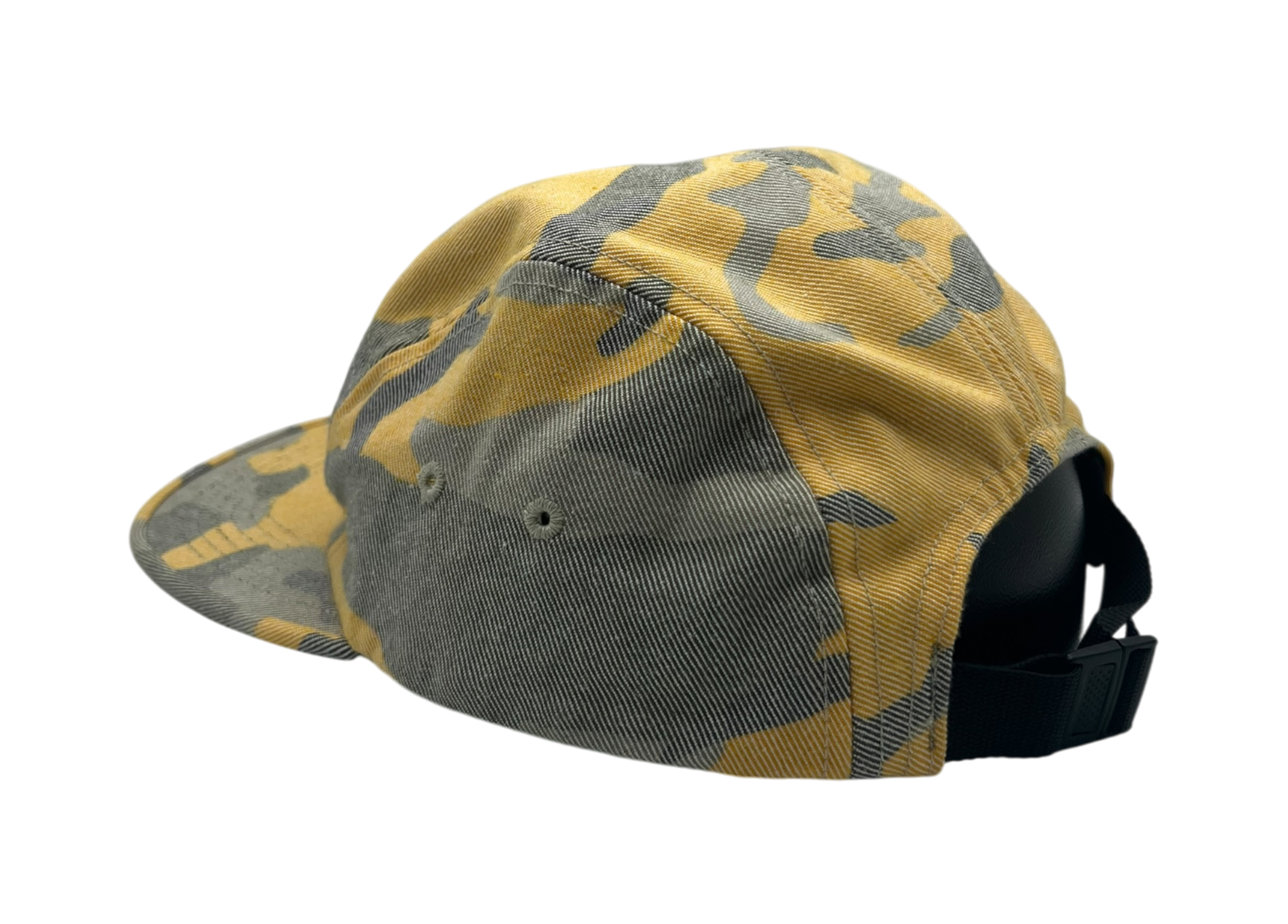 Supreme Camp Cap Box Logo Washed Out Yellow Camo COND 9/10