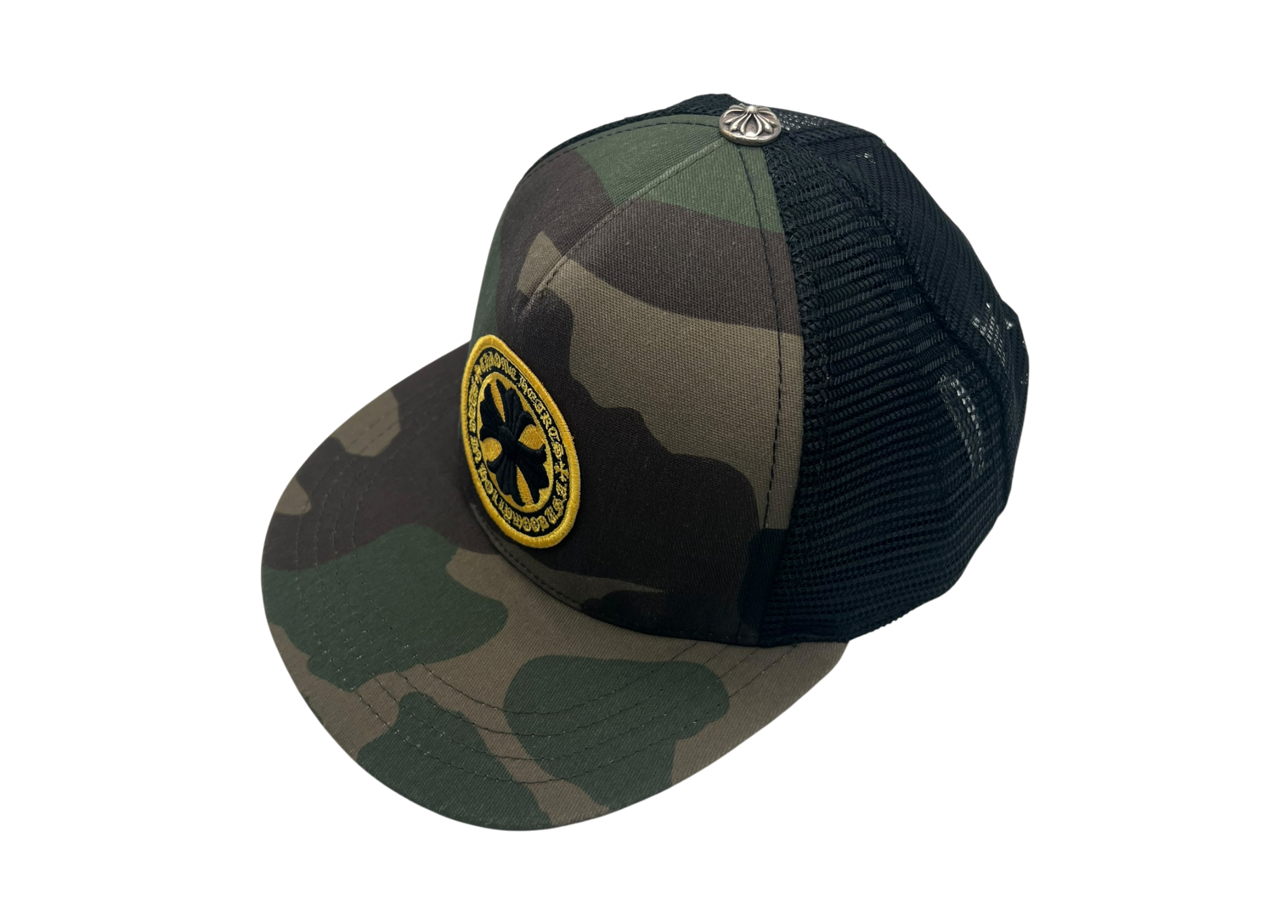 Chrome Hearts Trucker Hat Camo Plus Cross Seal Stamp COND 9/10