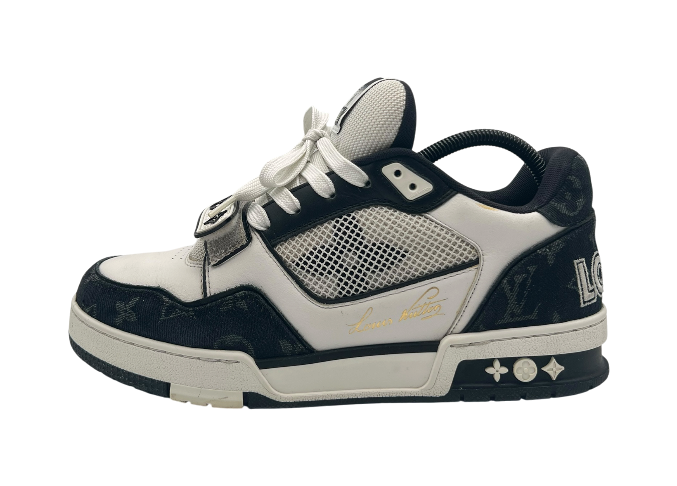 Louis Vuitton Trainer Black Denim Strap COND 9/10 (NO BOX)