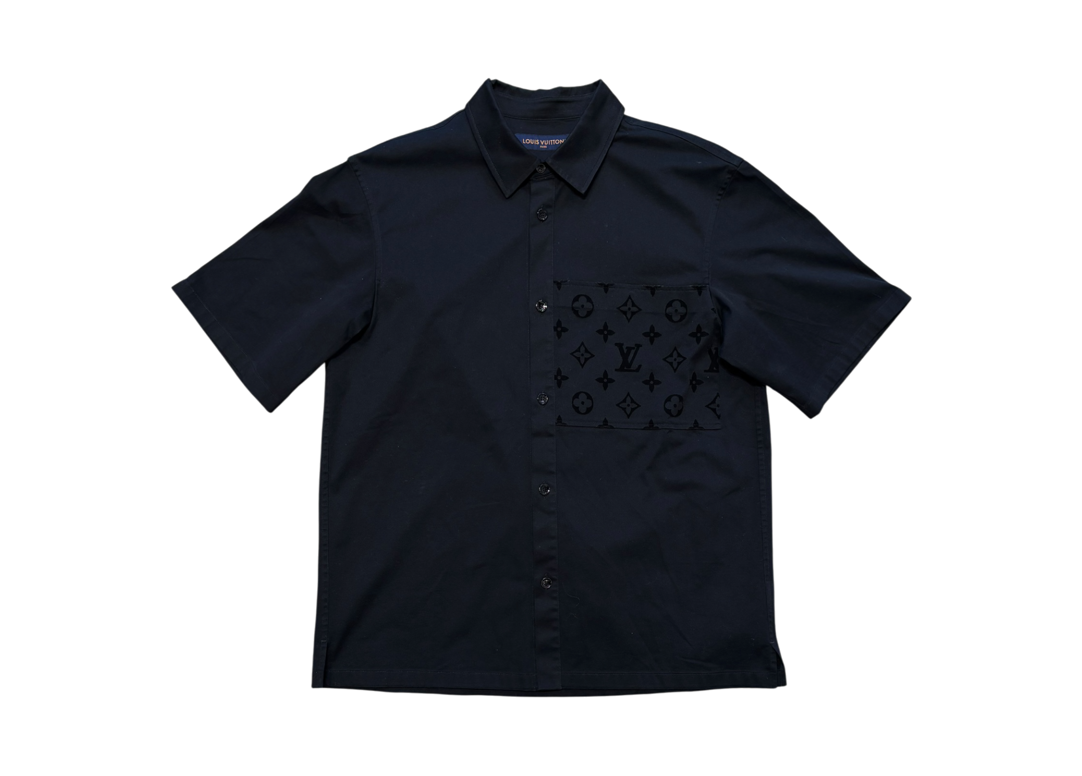 Louis Vuitton Shirt Velvet Monogram Black COND 9.5/10