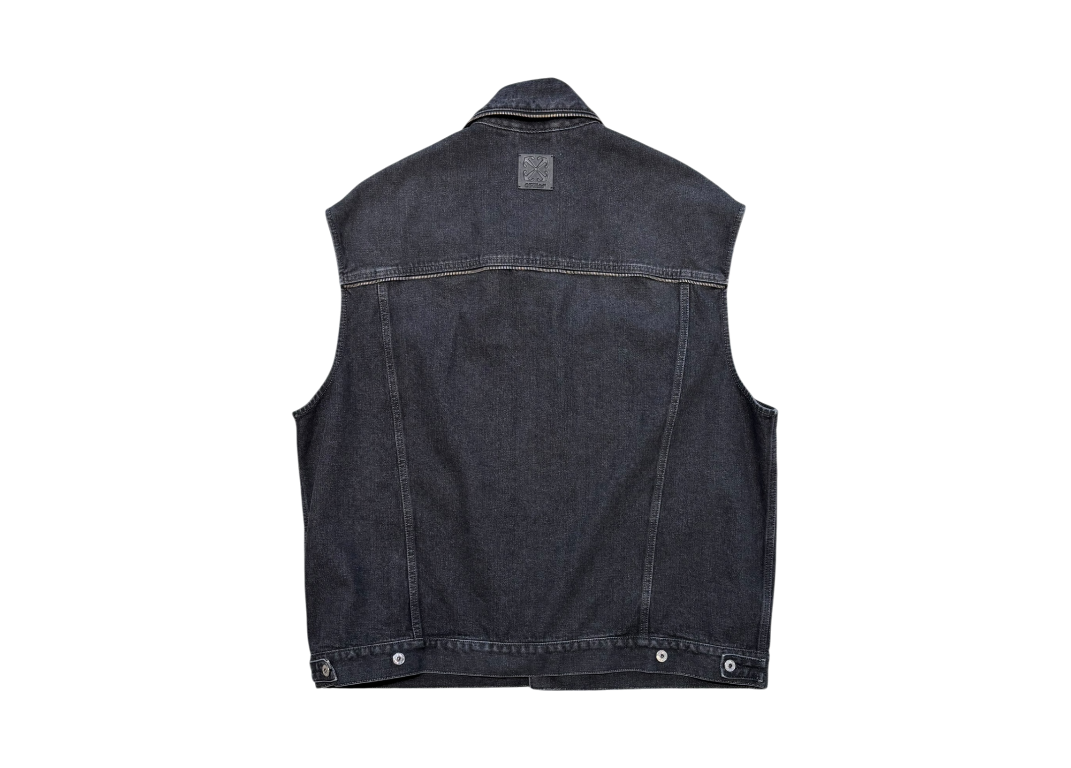 Off-White Gilet Denim Zip Black COND NEW