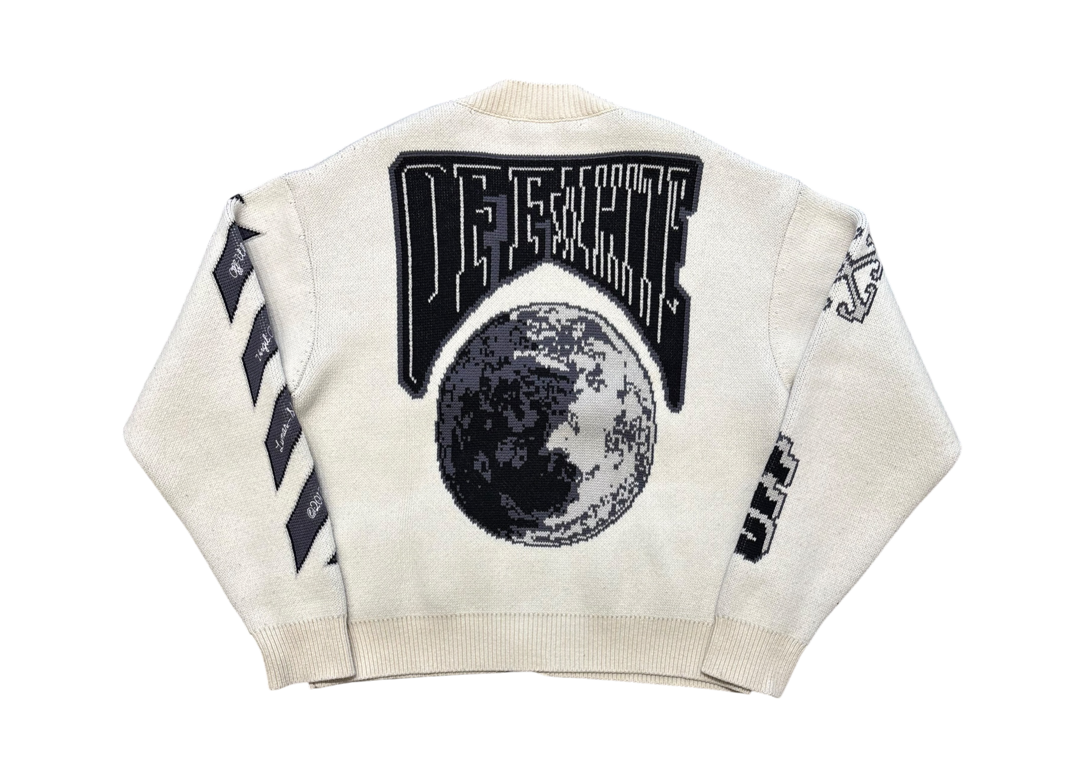 Off-White Cardigan Moon Varsity Cream COND 8.5/10