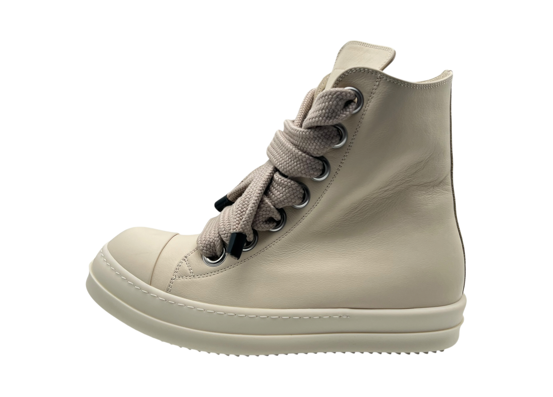 Rick Owens Ramones High Jumbo Leather Total White COND NEW