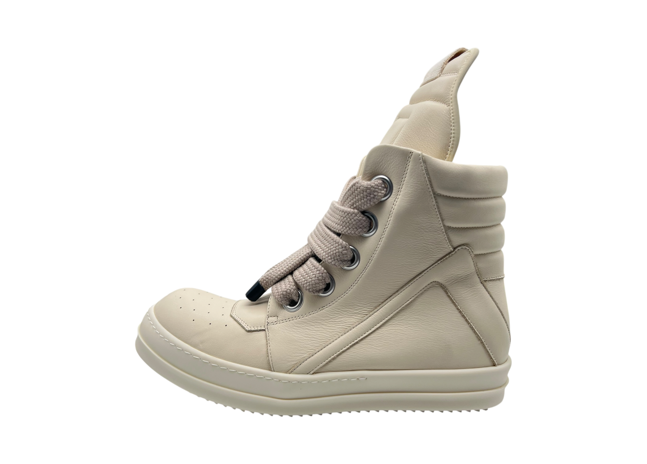 Rick Owens Geobasket Jumbo Leather Total White COND NEW