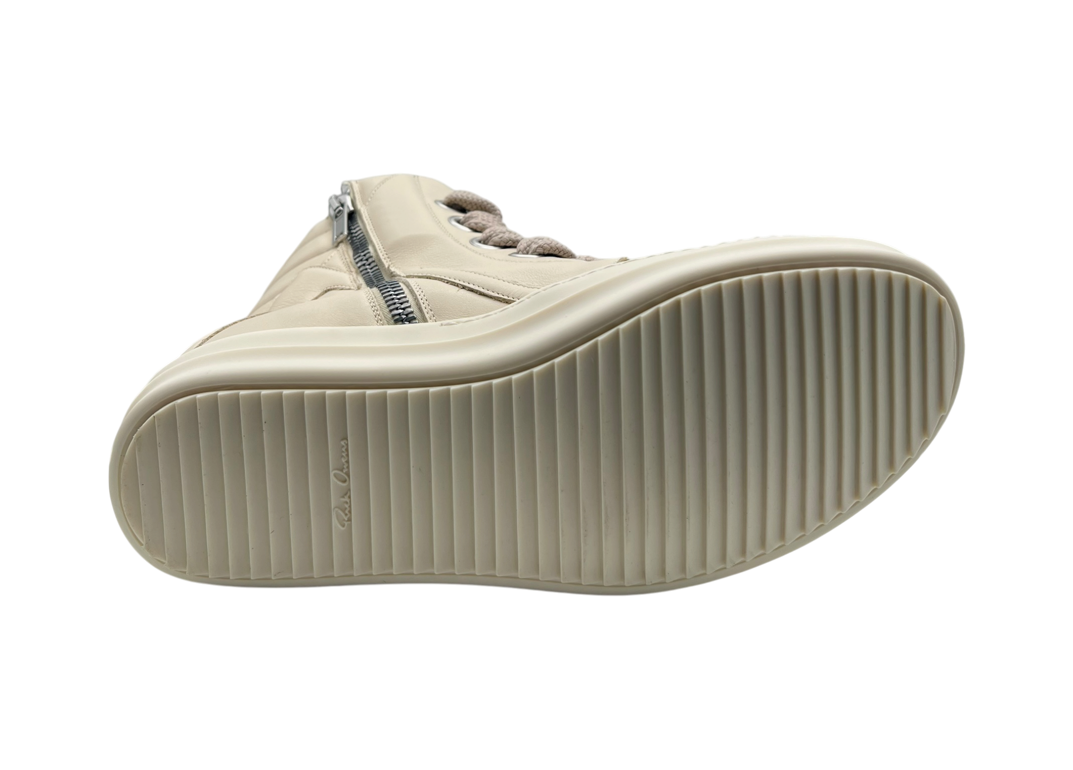Rick Owens Geobasket Jumbo Leather Total White COND NEW