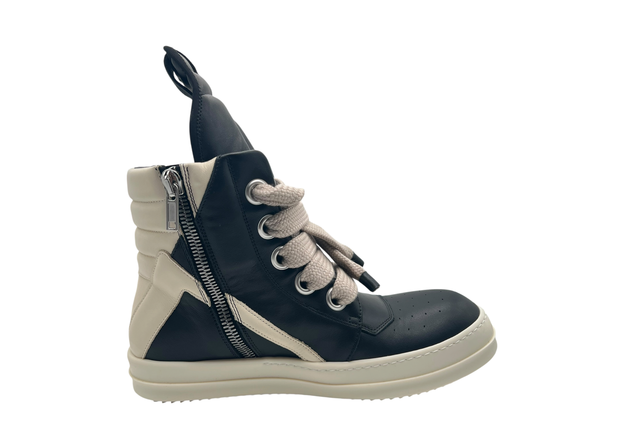 Rick Owens Geobasket Jumbo Leather Black COND NEW