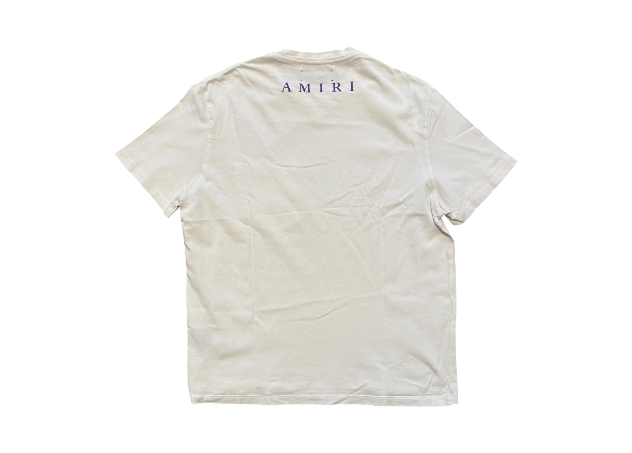 Amiri T-Shirt MA Pocket White Purple COND 8/10 (Fit S)