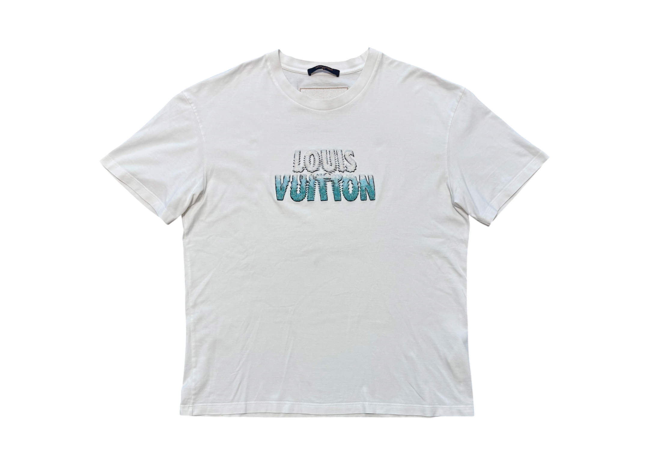 Louis Vuitton T-shirt Embroired Beads White COND 9.5/10