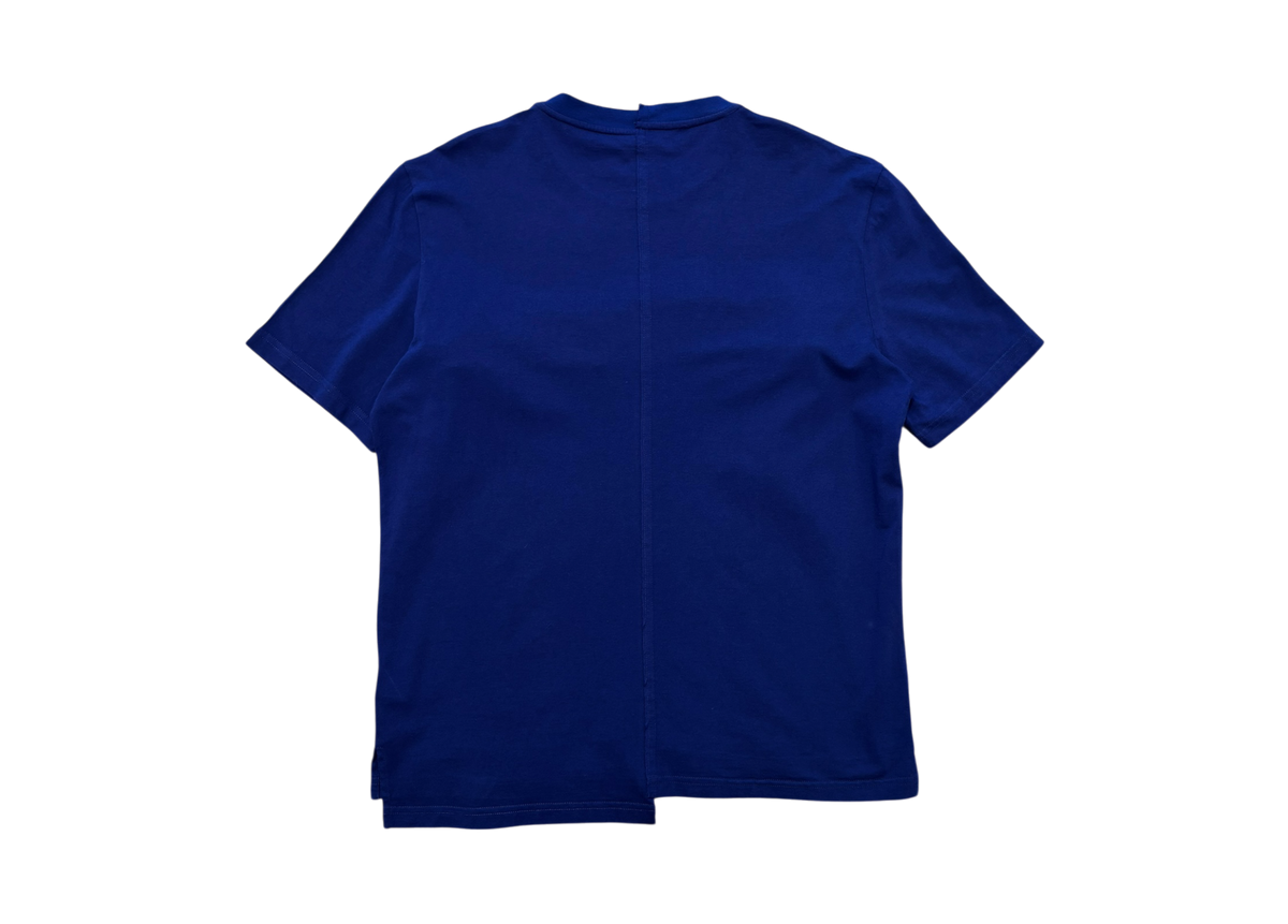 Lanvin T-Shirt Asymmetrical Curb Lace Blue