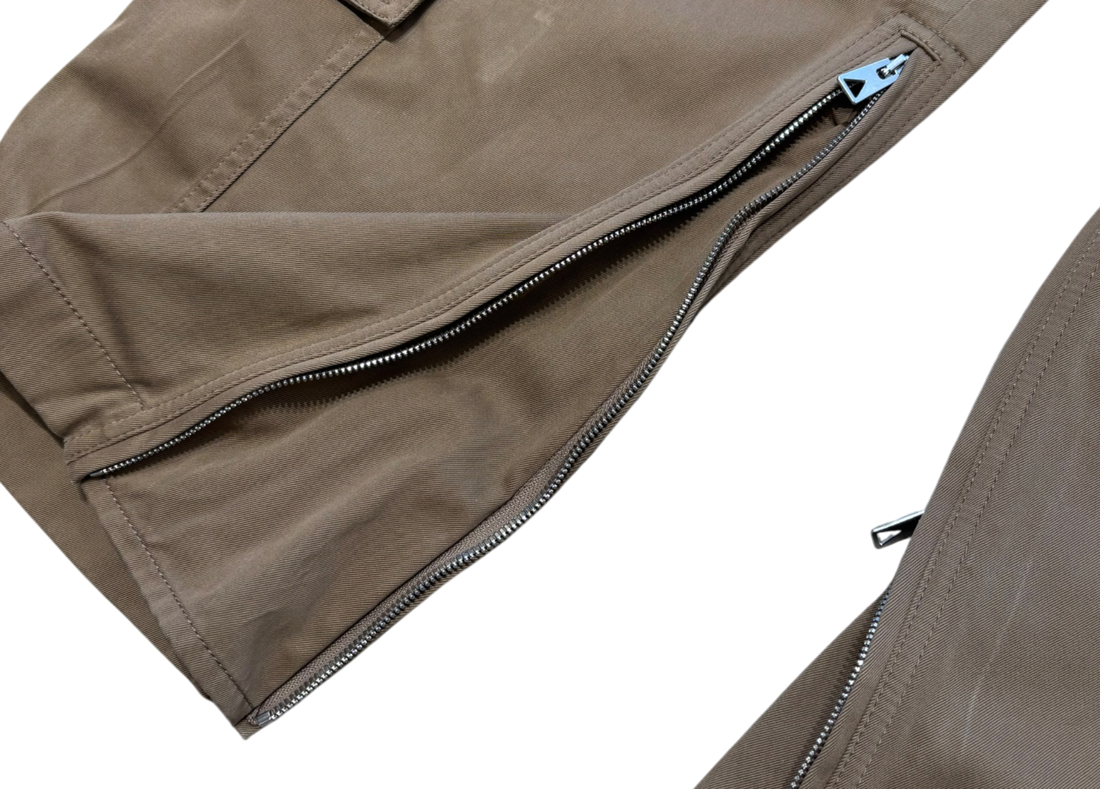 Bottega Veneta Pants Cargo Zip Cotton Khaki COND 9/10