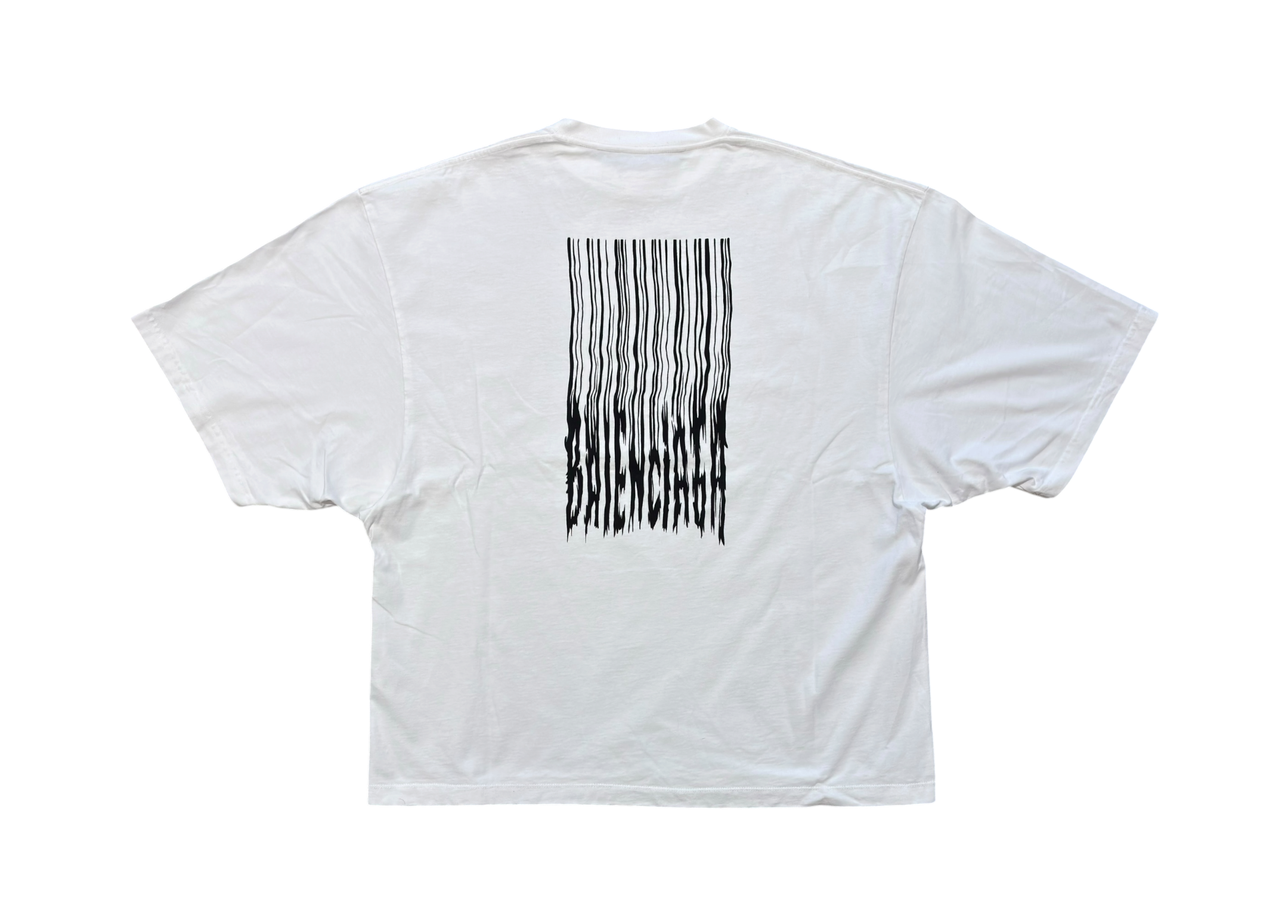 Balenciaga T-shirt Barcode White COND 9/10 (fit XXL)