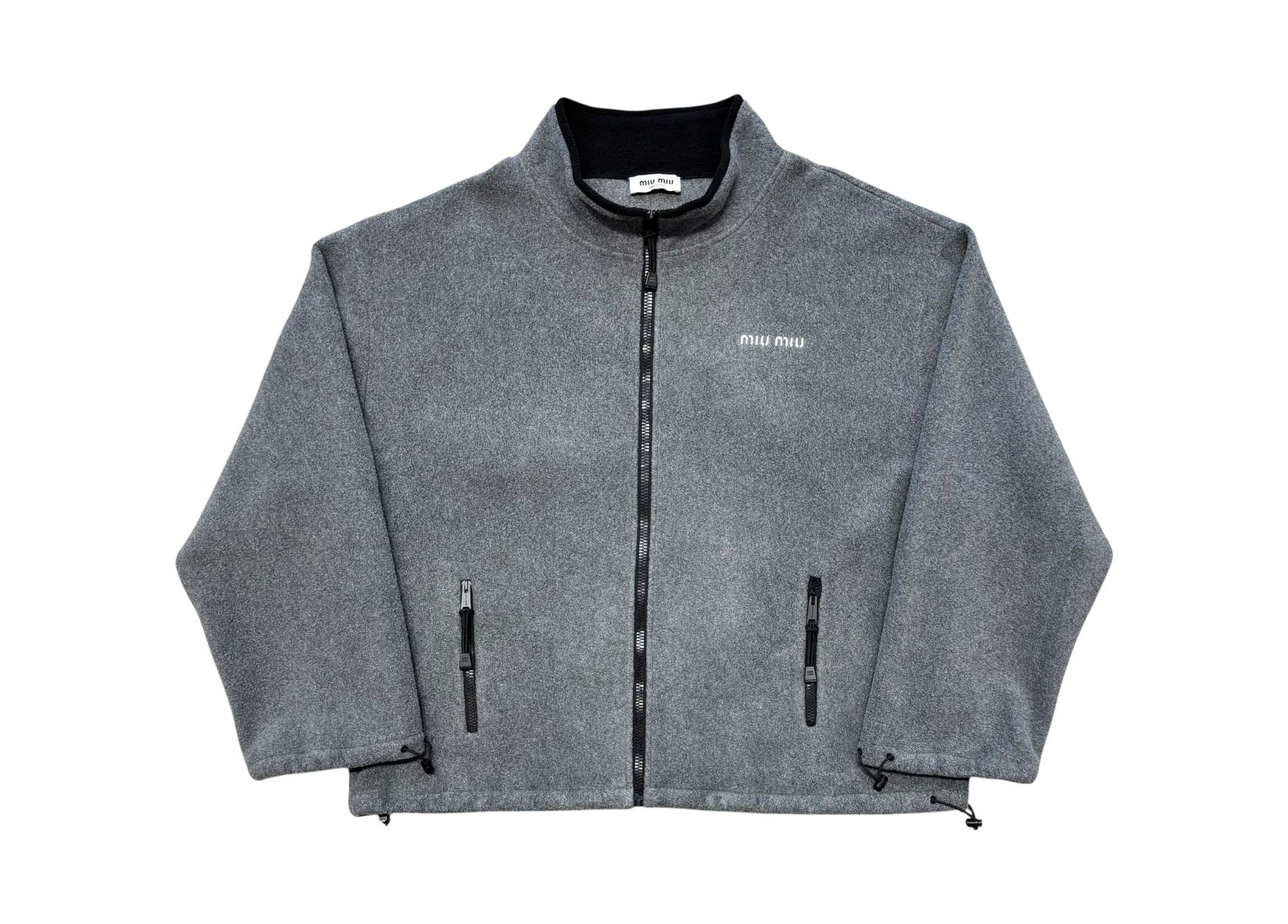 Miu Miu Fleece Sweatshirt Full Zip Grey COND 9.5/10
