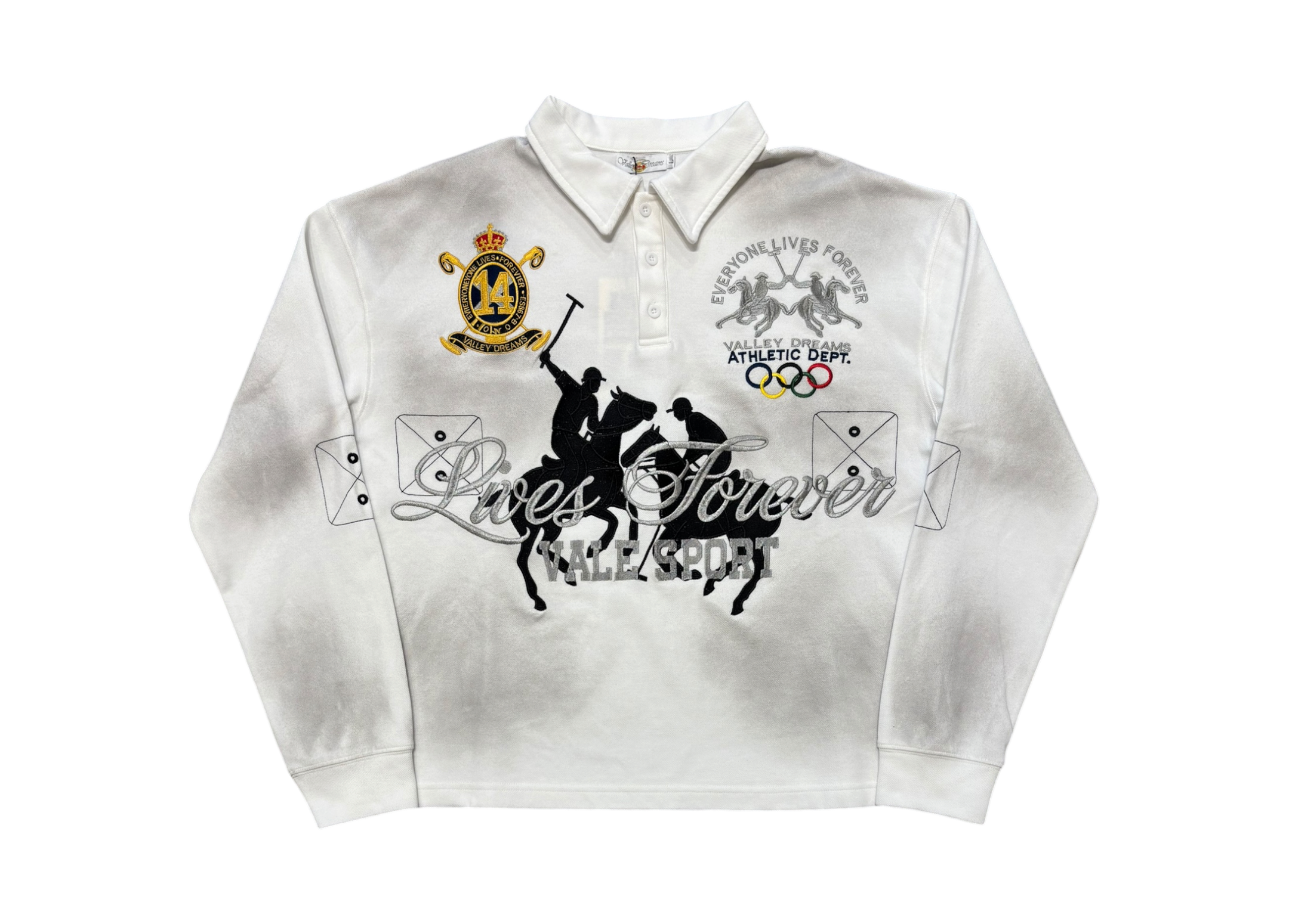 Vale Forever Polo Longsleeve Presidente Rugby White COND NEW