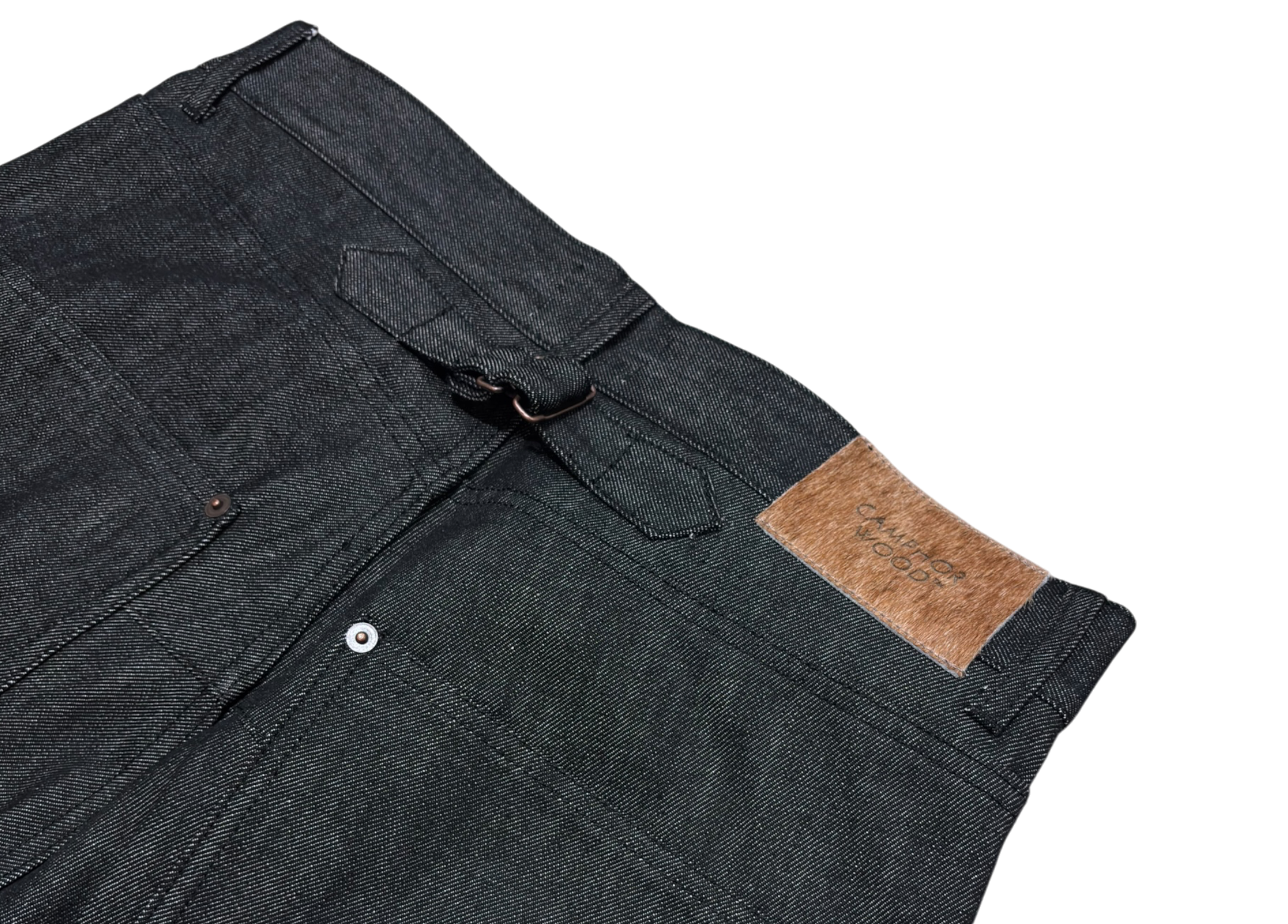 Camphor Wood Denim Pants Made In Japan 130oz Indigo Black COND NEW
