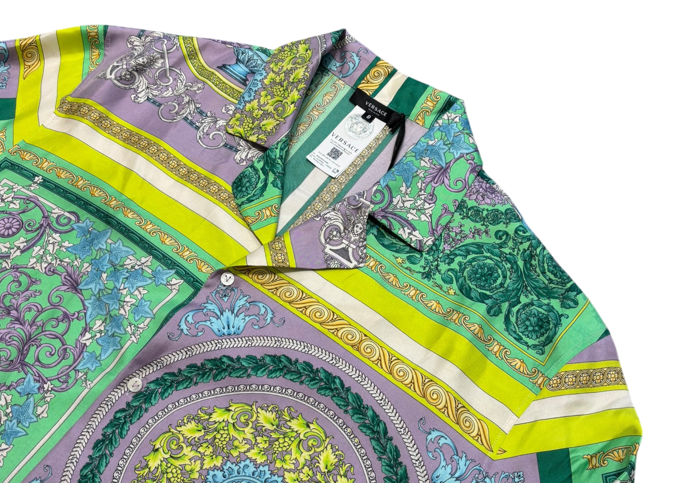 Versace Shirt Longsleeve Silk Mosaic Barocco COND NEW