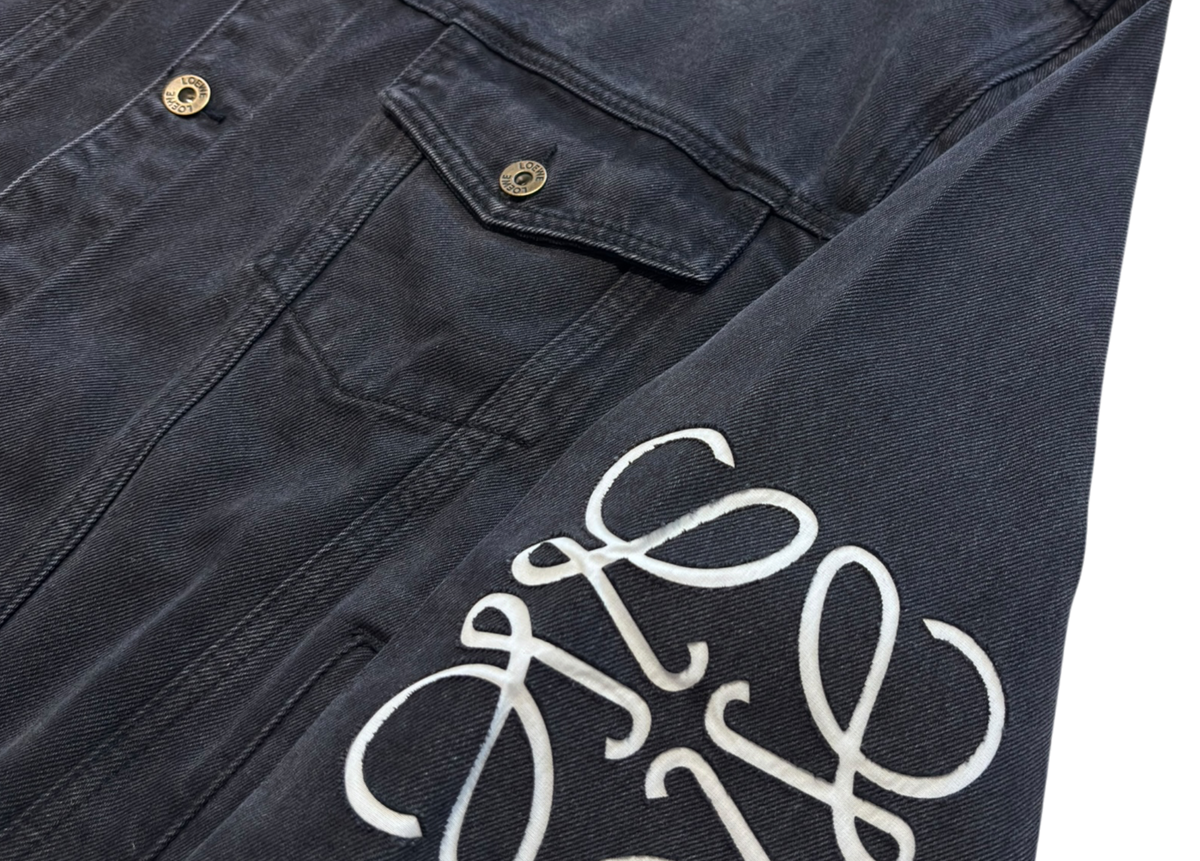 Loewe Denim Jacket Anagram Washed Black