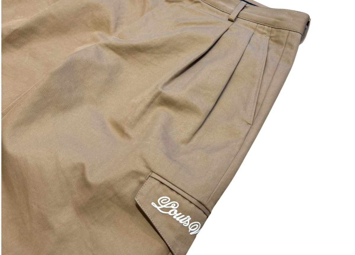 Louis Vuitton Pants Cargo Pleated Beige