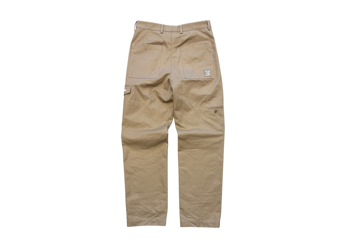 Louis Vuitton Pants Cargo Pleated Beige