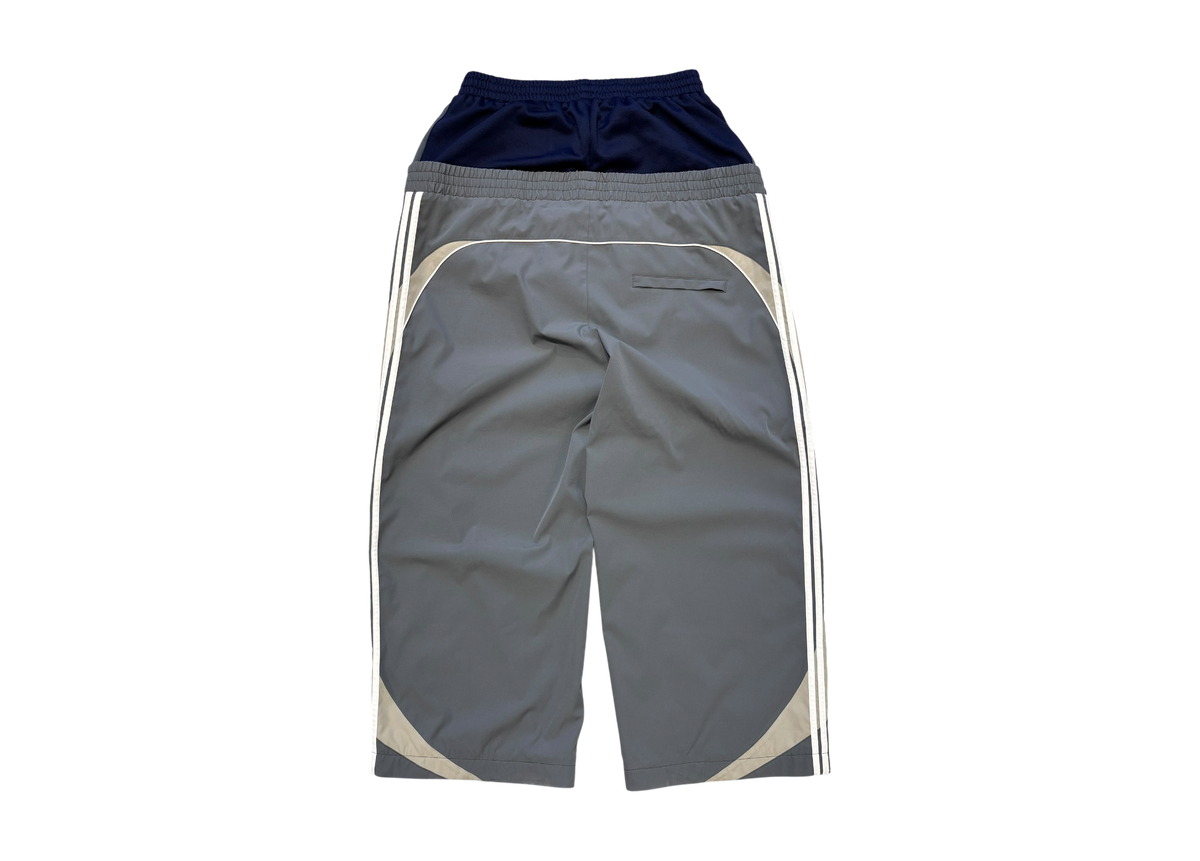 Balenciaga Trackpants Double Waistband Nylon Grey Blue