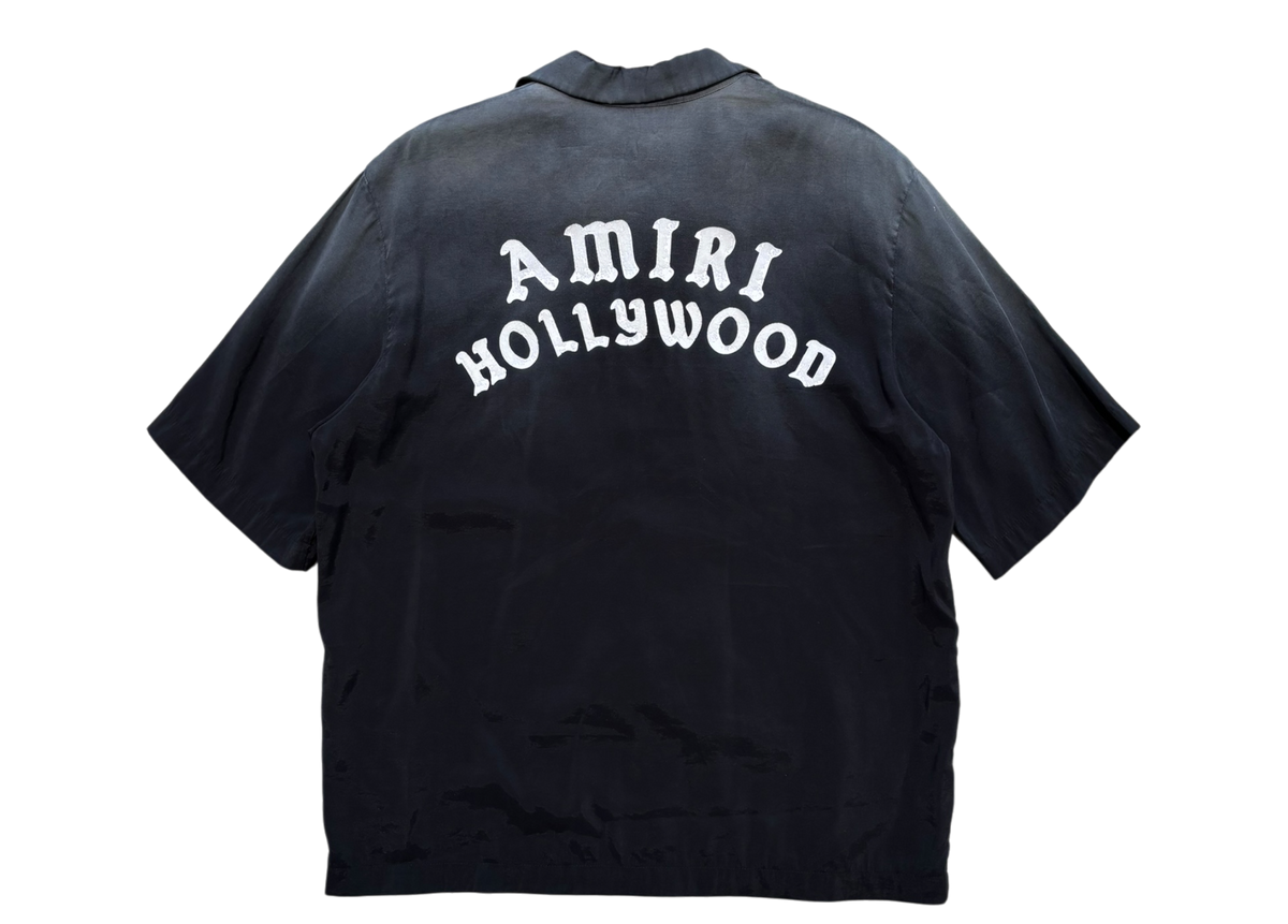 Amiri Shirt Bowling Silk Hollywood Black