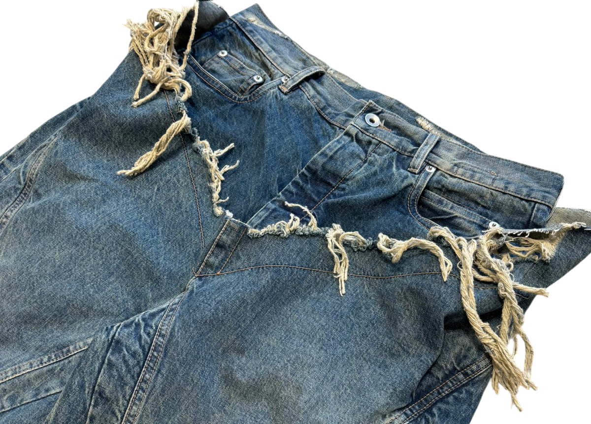 Rick Owens Denim Jeans Bootcut Slivered
