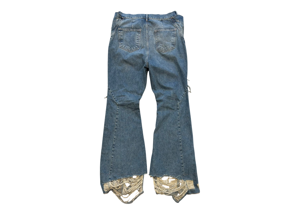 Rick Owens Denim Jeans Bootcut Slivered