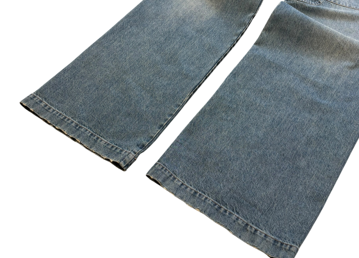 Rick Owens Denim Jeans Creatch Wide Cargo DRKSHDW